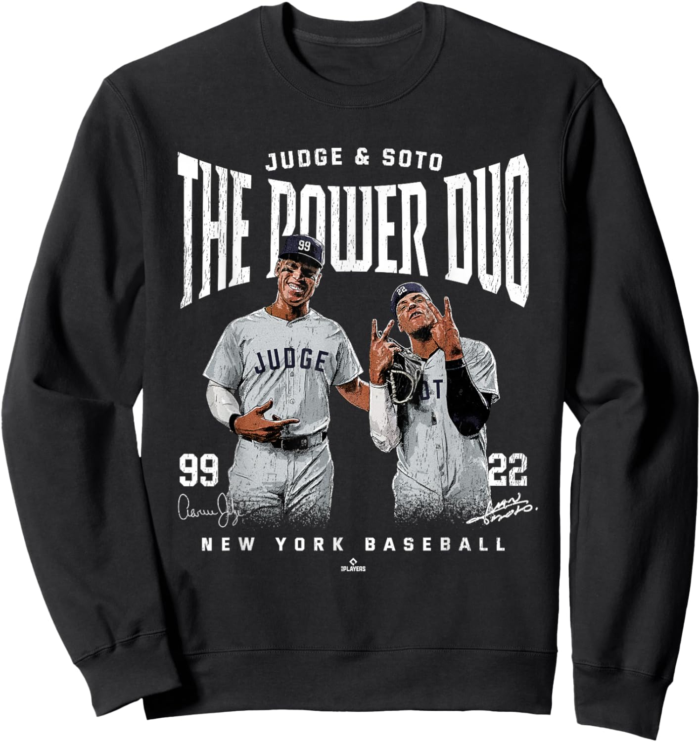 Judge & Soto The Power Duo Aaron Judge New York MLBPA Sweatshirt - Sweatshirt | Black