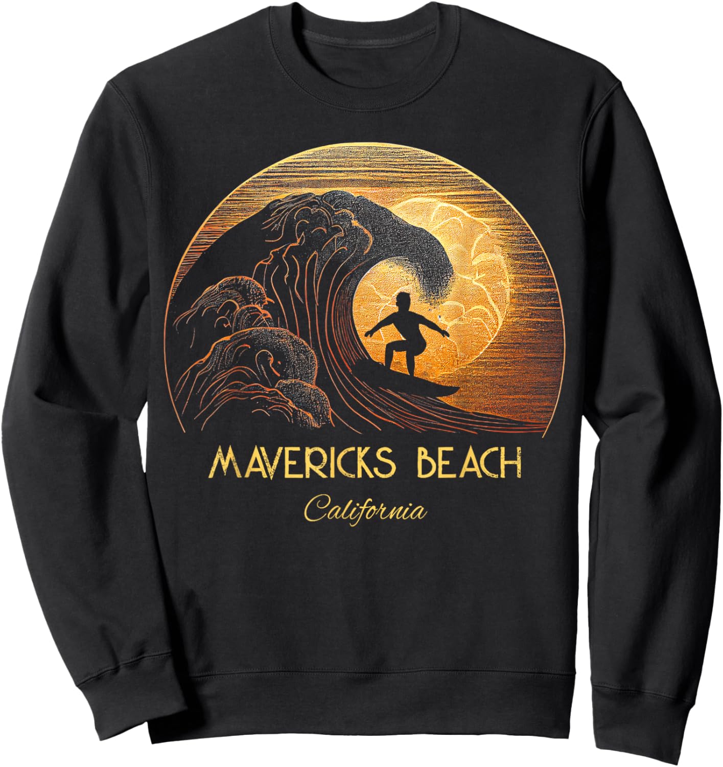 Mavericks Beach California Sweatshirt - Sweatshirt | Black