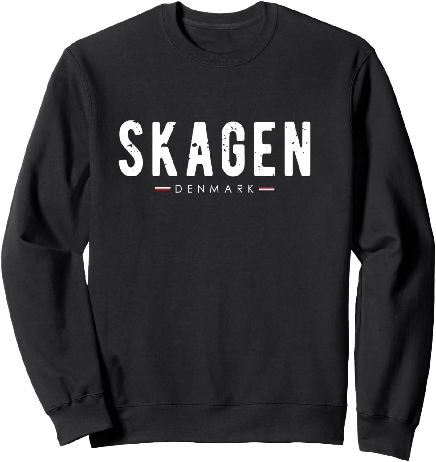 Vintage Skagen Dänemark Urlaub | Dänemark-Liebhaber Langarmshirt Sweatshirt - Sweatshirt | Black