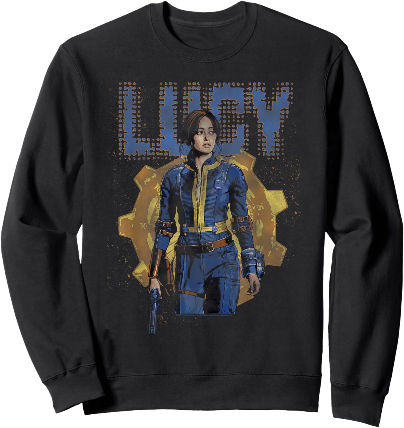 Fallout TV Series Lucy MacLean Halftone Vault 33 Sweatshirt - Sweatshirt | Black