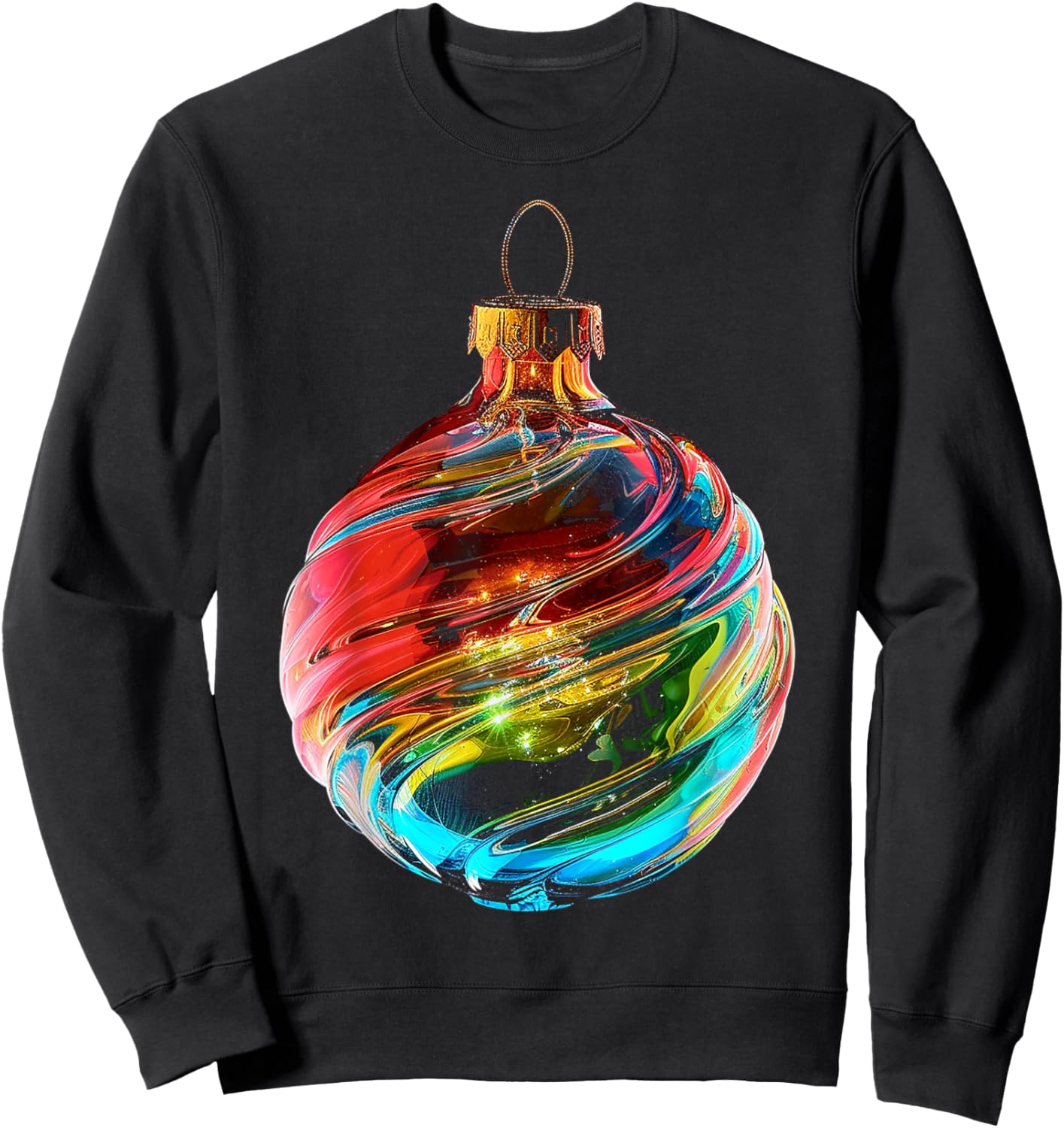 Christmas Ornament X-Mas Family Art Christmas Ornament Sweatshirt - Sweatshirt | Black