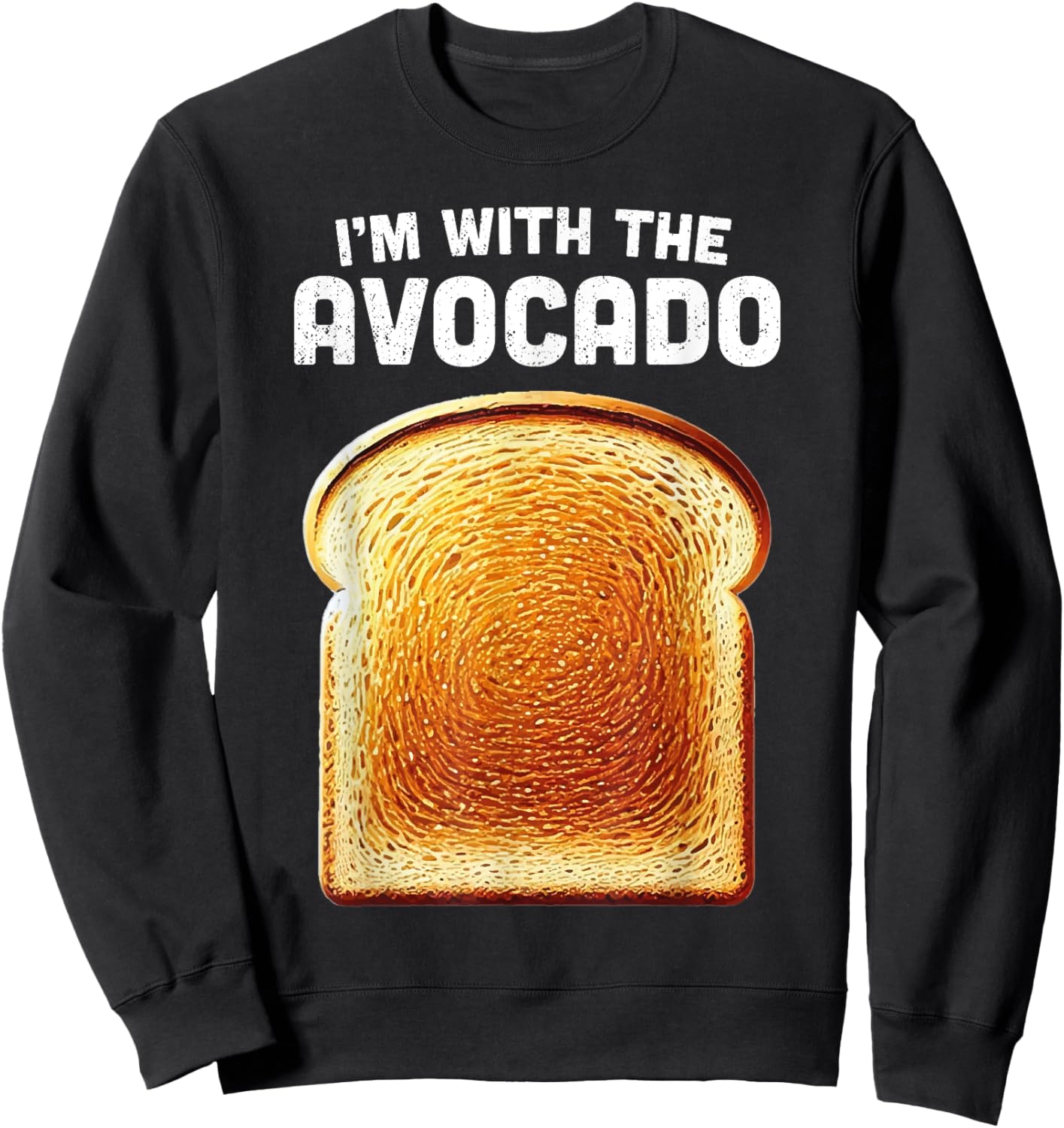 Im With Avocado Shirt Toast Matching Funny Halloween Costume Sweatshirt - Sweatshirt | Black