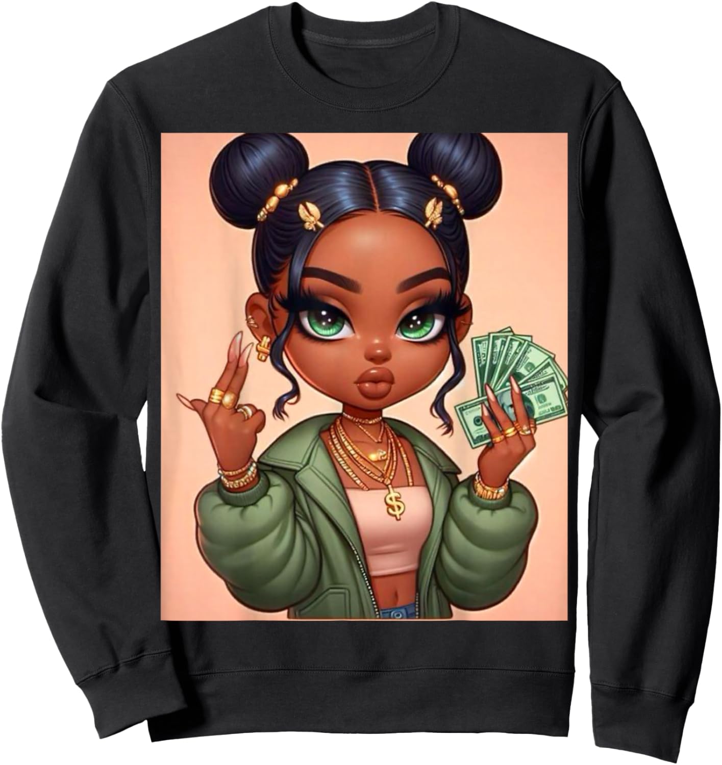 "Get Money" Sweatshirt - Sweatshirt | Black