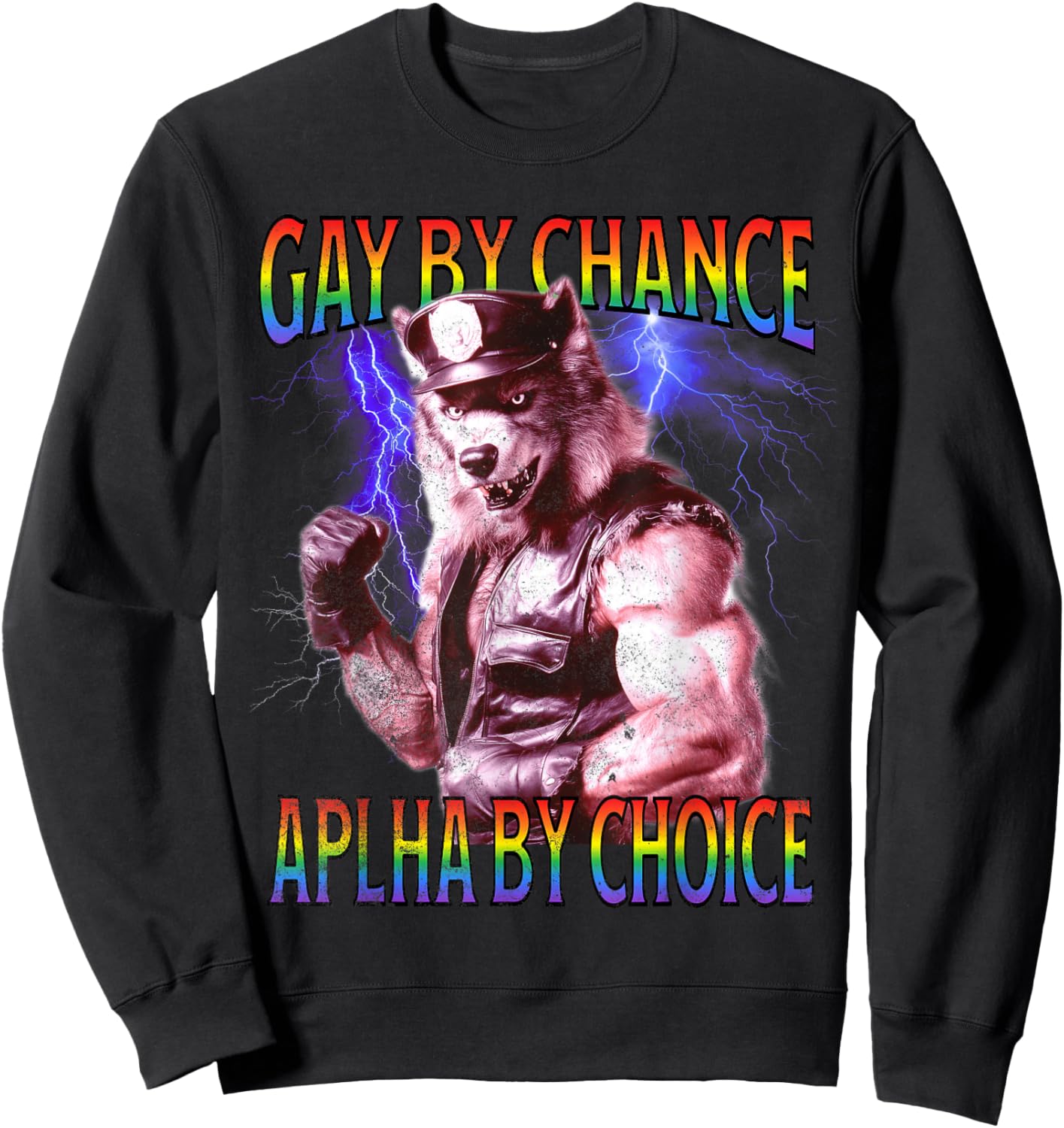 Gay by Chance Alpha by Choice Sweatshirt - Sweatshirt | Black