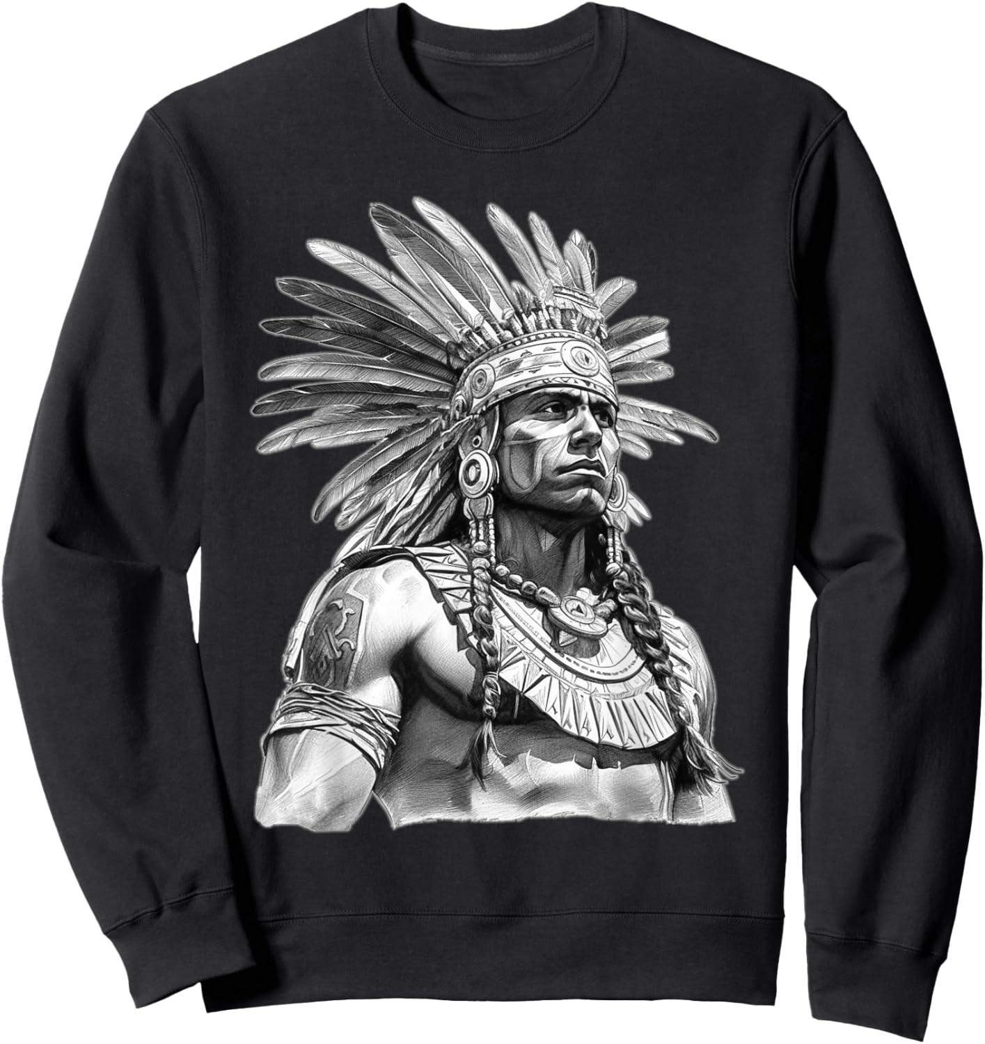 Mexican Aztec Warrior Mexico Mayan Maya Azteca Sweatshirt - Sweatshirt | Black