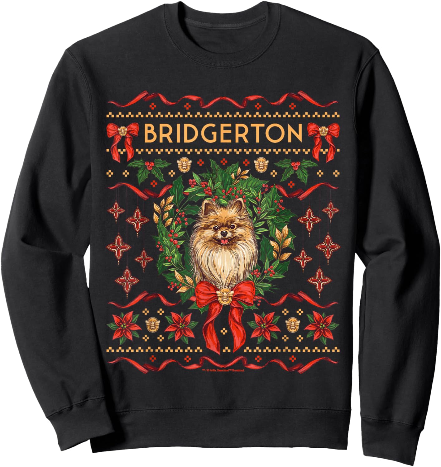 Bridgerton Christmas Officially Licensed Sweatshirt - Sweatshirt | Black
