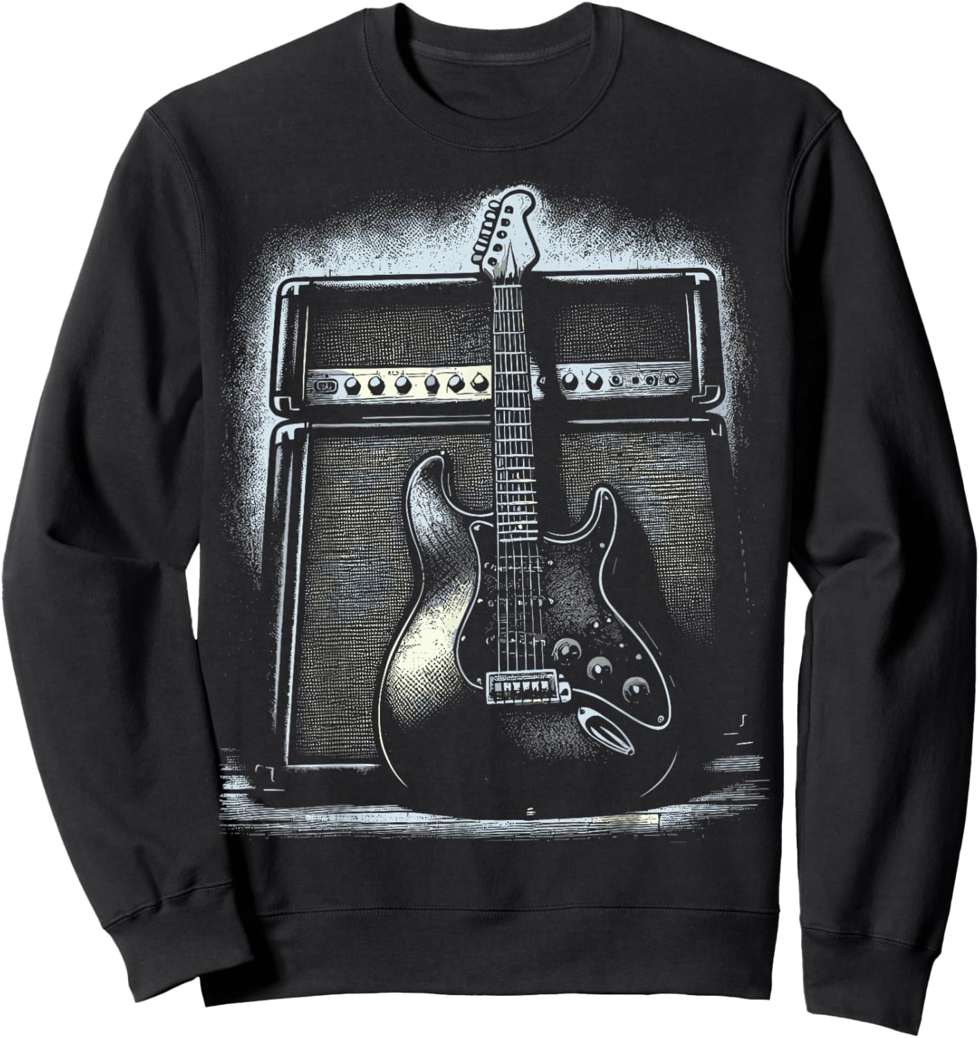 Guitarist Guitar and Amp Sweatshirt - Sweatshirt | Black