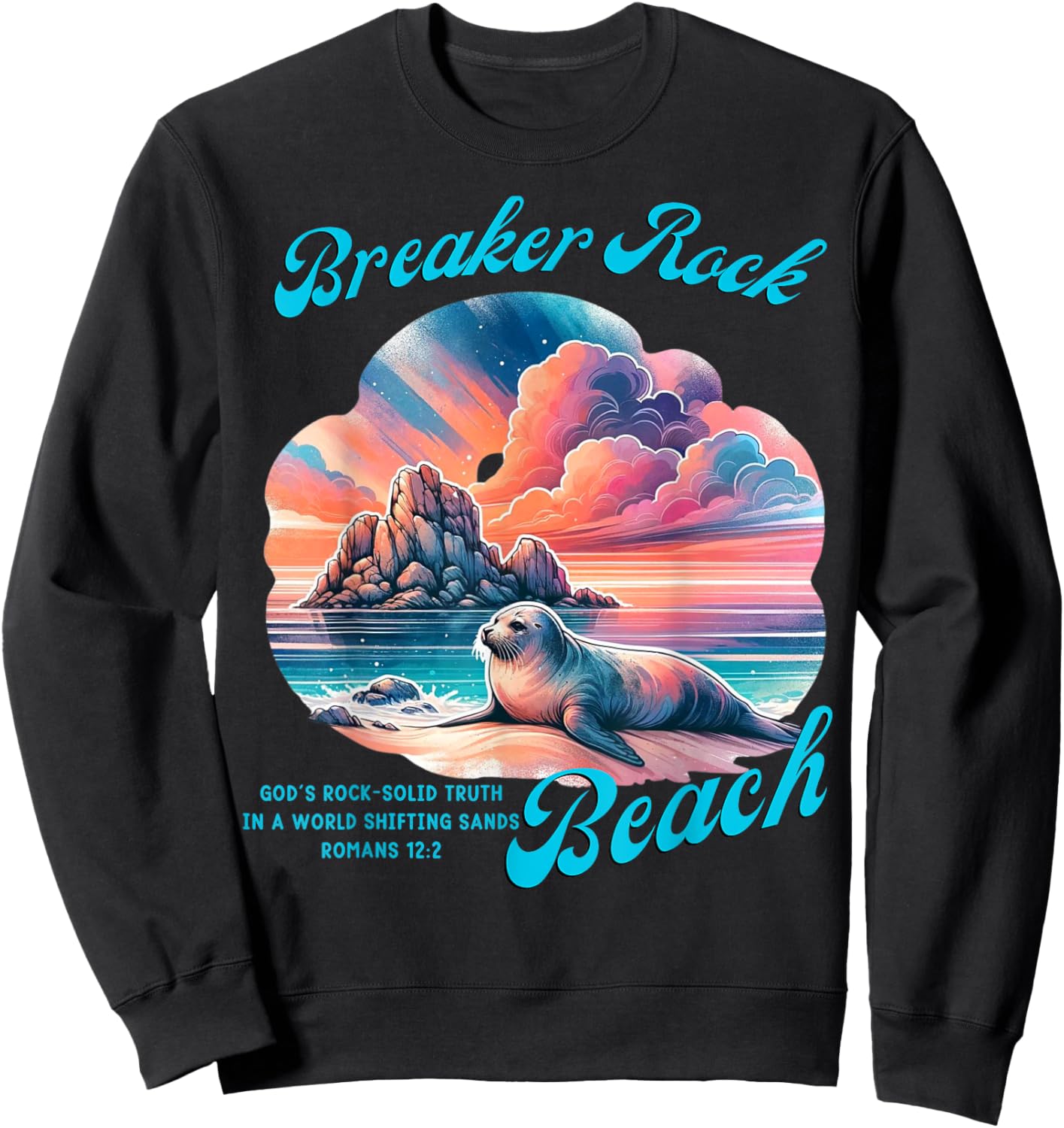 Breaker Rock Beach God's Rock-Solid Truth VBS Christian 2024 Women Girls Kids Sweatshirt - Sweatshirt | Black