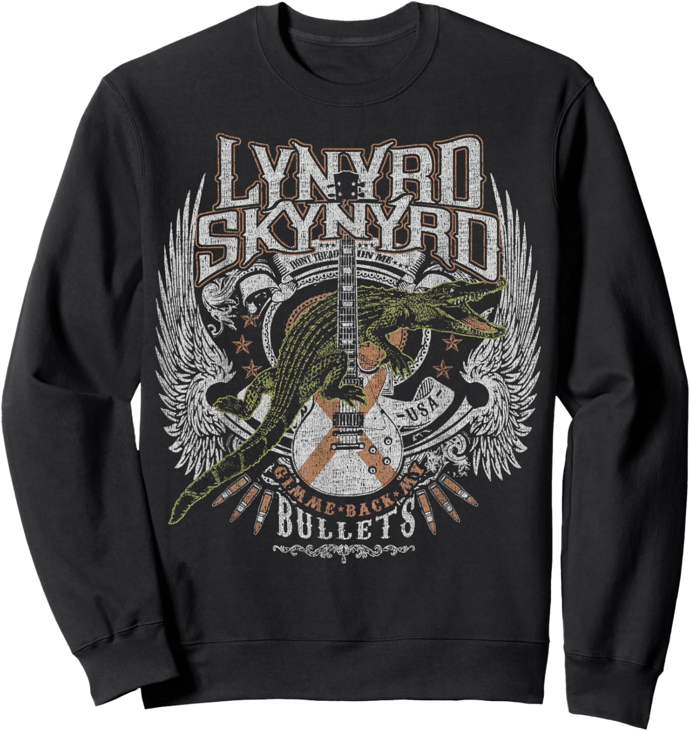Lynyrd Skynyrd Croc Rock Bullet Southern Country Walk On Me Sweatshirt - Sweatshirt | Black