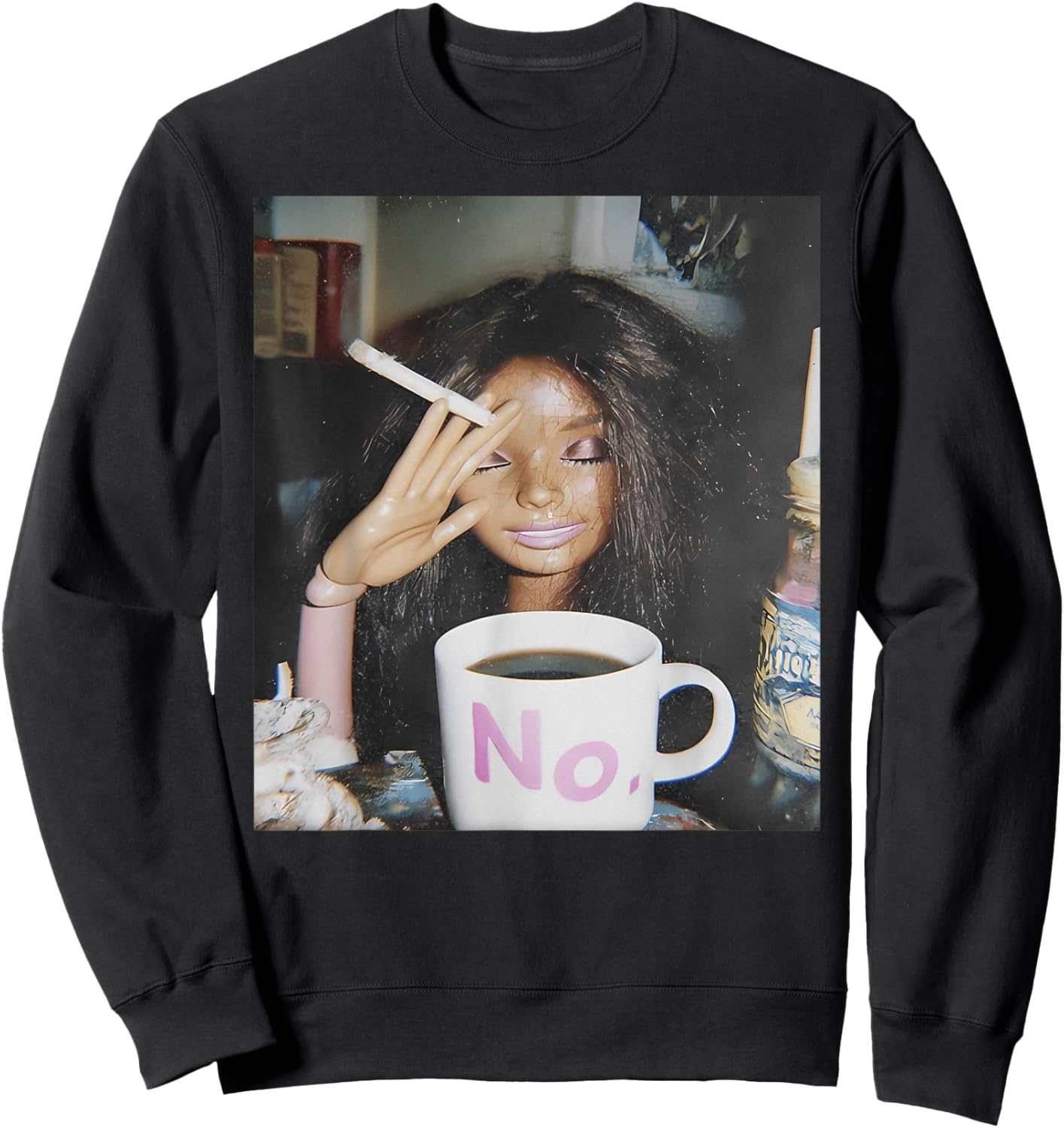 Disgusted Face Meme Doll Babe X Only Baby Love Date Fans Sweatshirt - Sweatshirt | Black