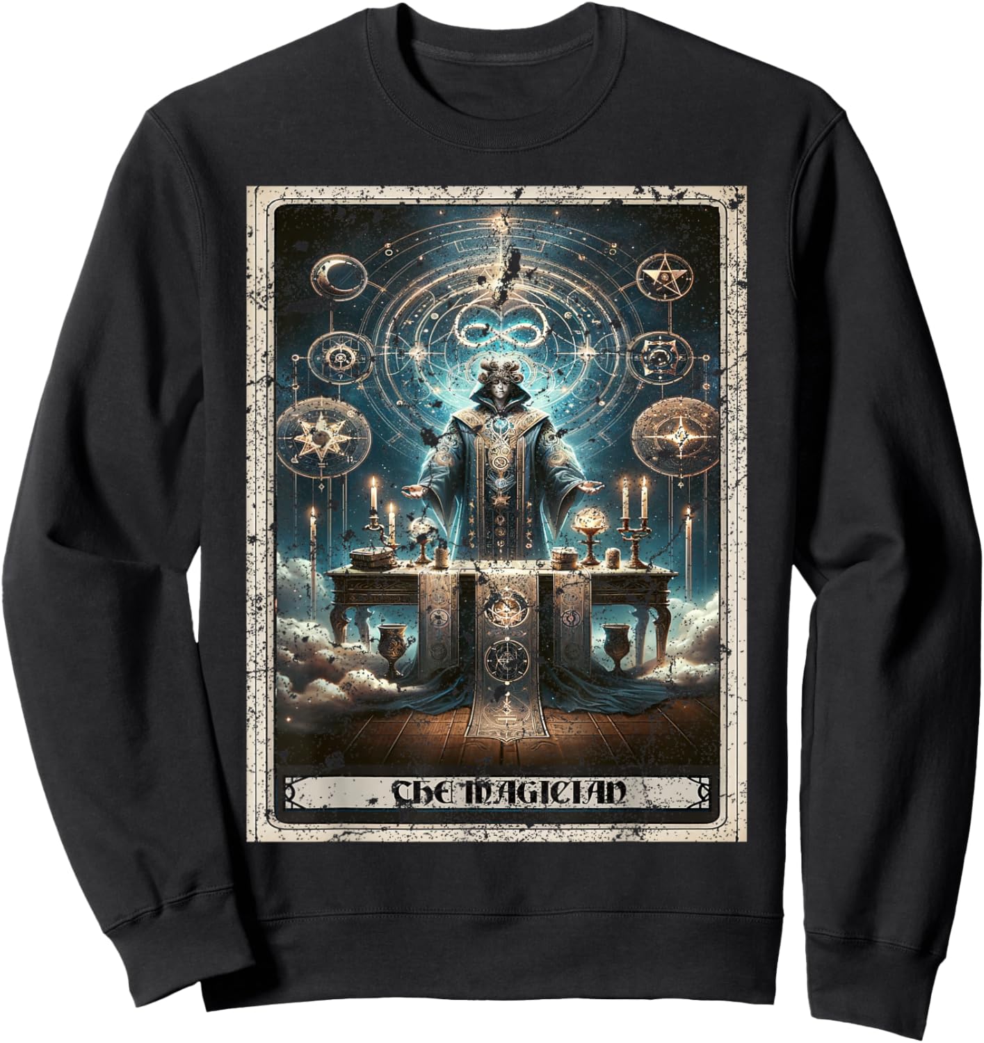 The Magician Tarot Card Sweatshirt - Sweatshirt | Black