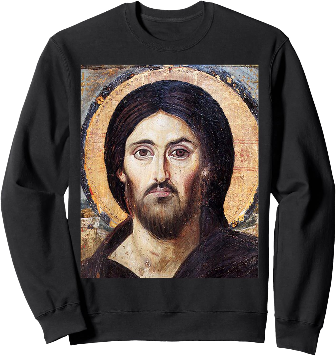 Jesus Christ Pantocrator Icon St. Catherine's Monastery Sweatshirt - Sweatshirt | Black