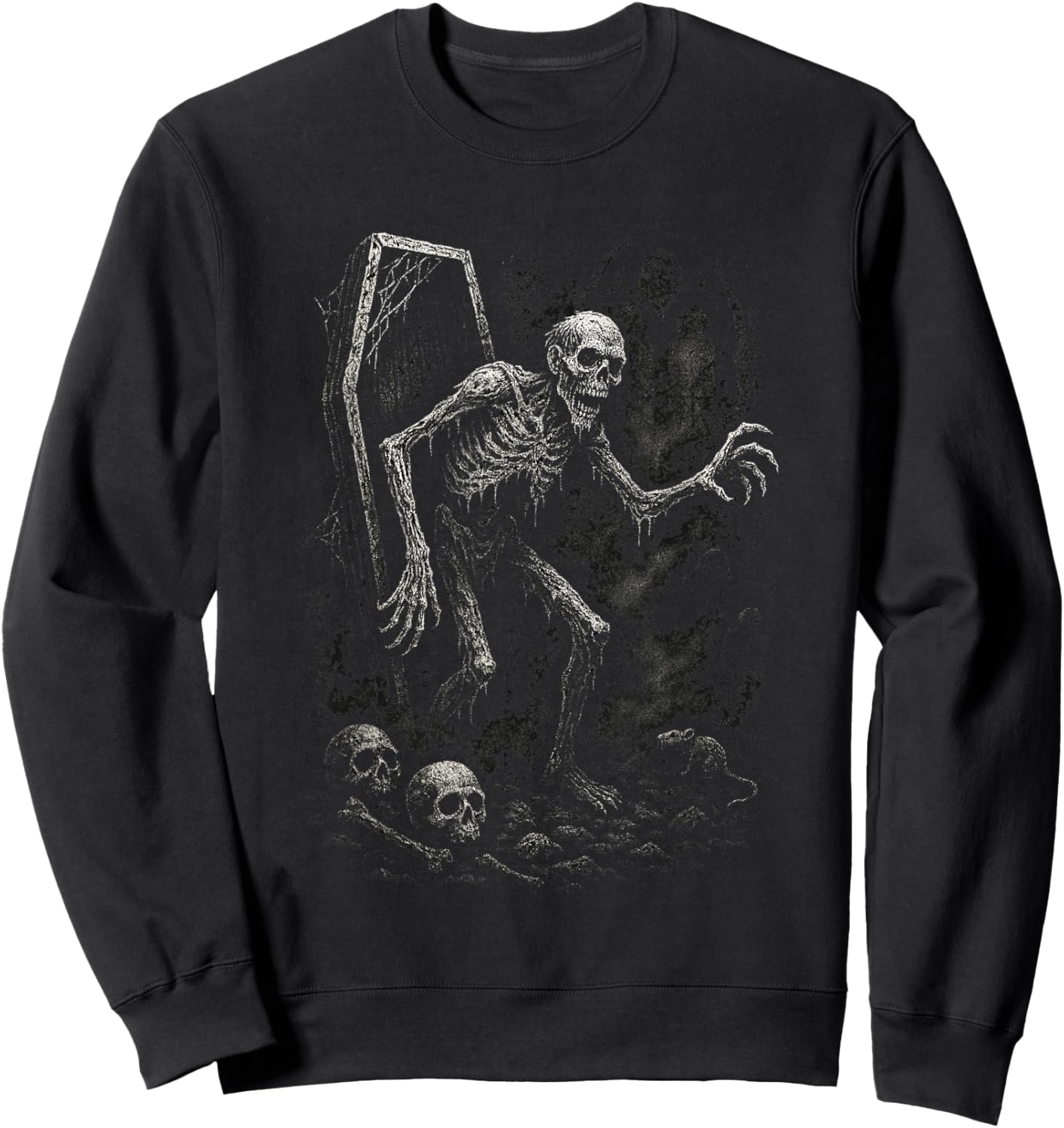 Undead Awakening Horror Emo Goth Alt Deathcore Dark Art Sweatshirt - Sweatshirt | Black