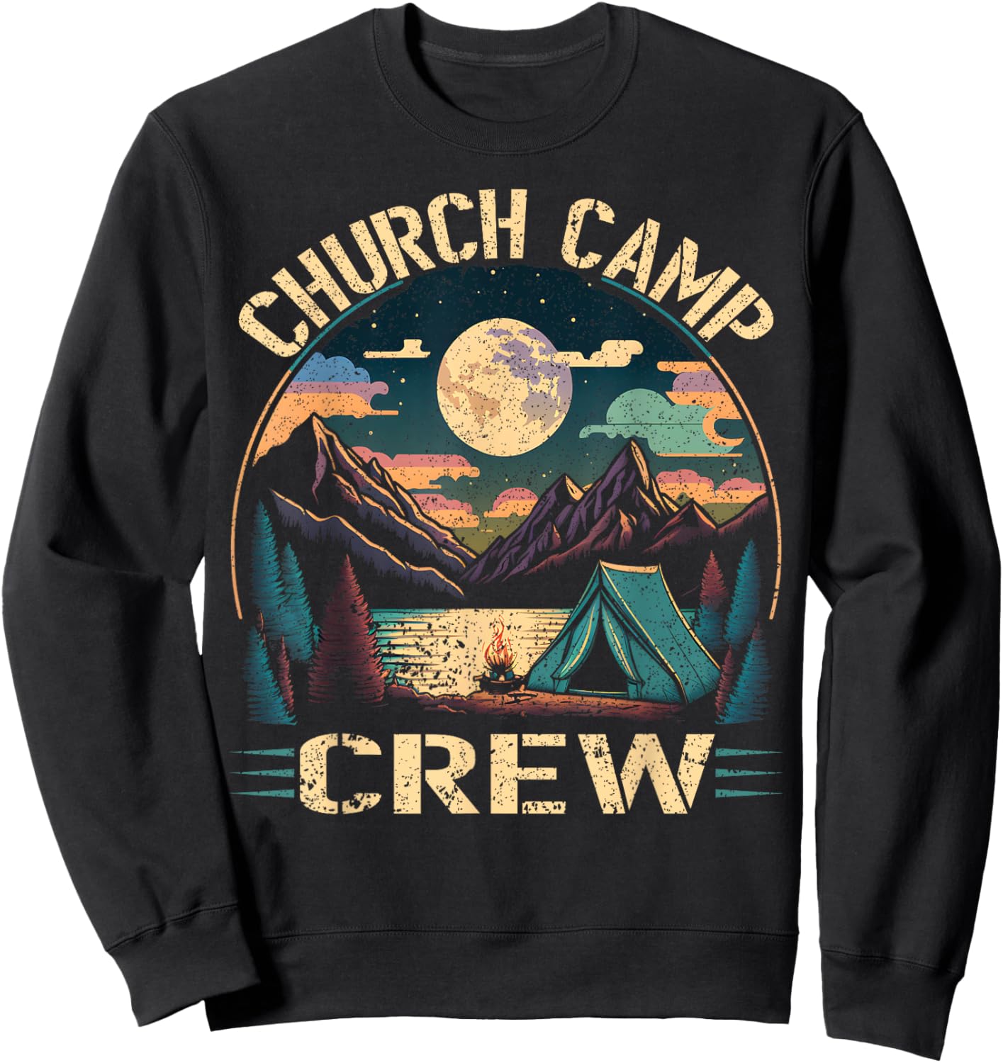 Church Camp Crew VBS Teachers Kids Christian Group Boys Sweatshirt - Sweatshirt | Black