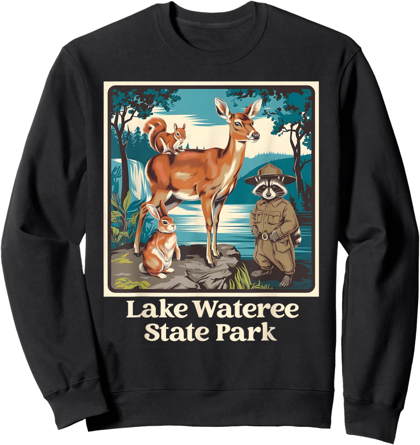 Lake Wateree State Park South Carolina Vacation Souvenir Sweatshirt - Sweatshirt | Black
