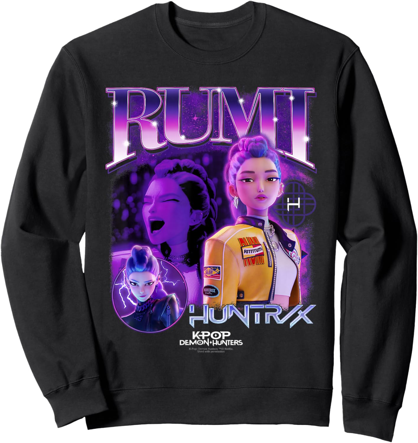 KPop Demon Hunters Rumi Bootleg Officially Licensed Sweatshirt - Sweatshirt | Black