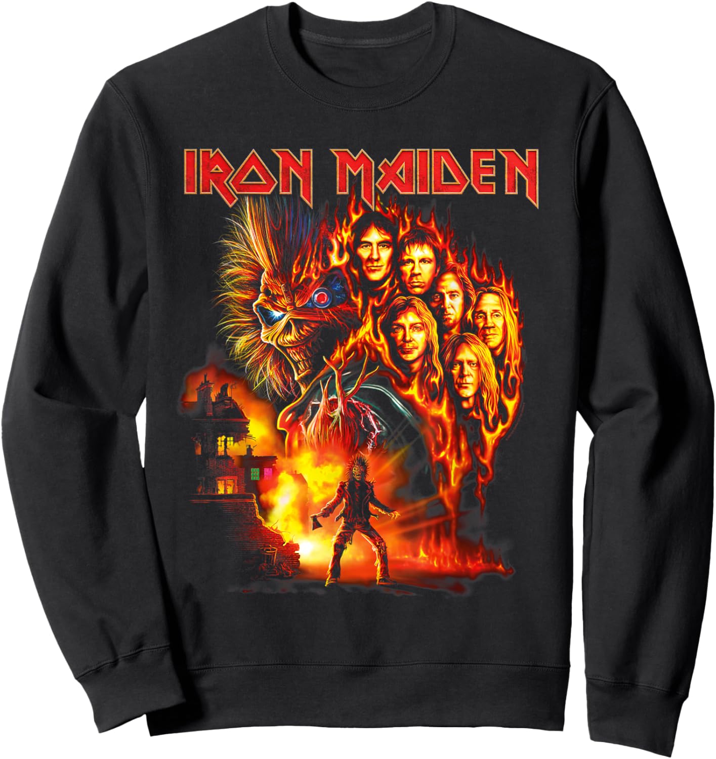 Iron Maiden Burning Ambition Amazon Exclusive Sweatshirt - Sweatshirt | Black
