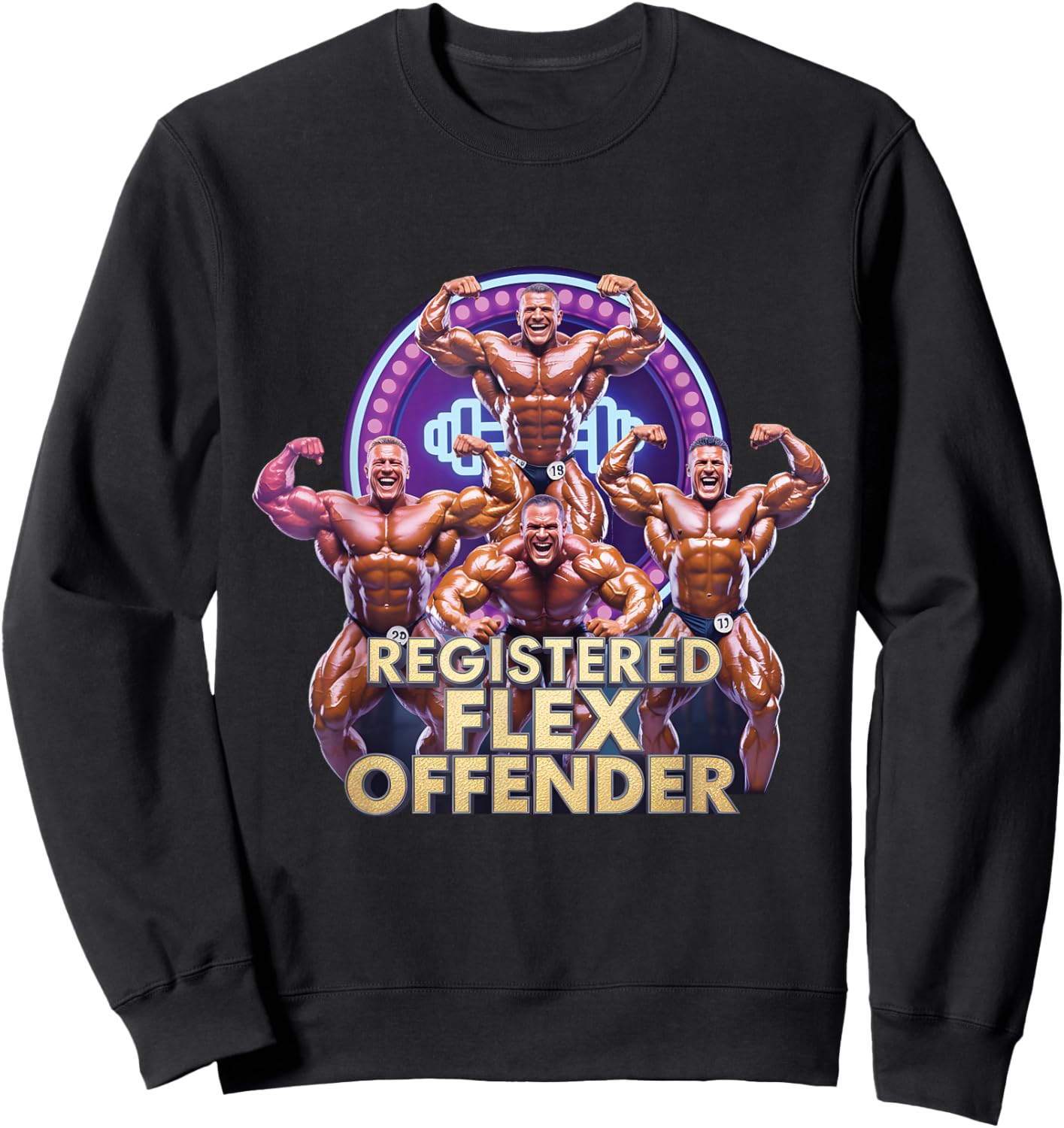 Meme Bodybuilder Adult Sweatshirt - Sweatshirt | Black