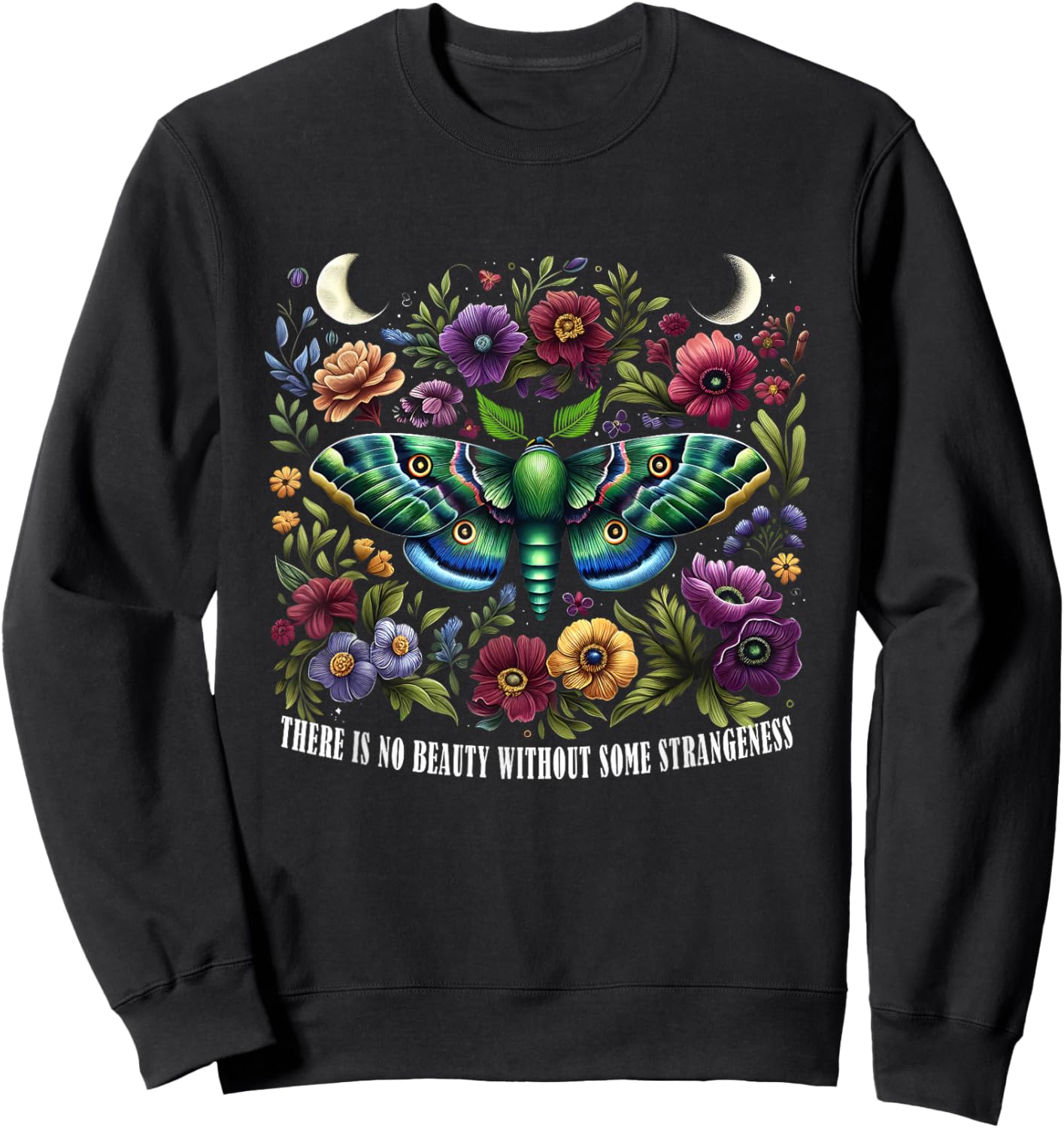 Butterfly There Is No Beauty Without Some Strangeness Woman Sweatshirt - Sweatshirt | Black