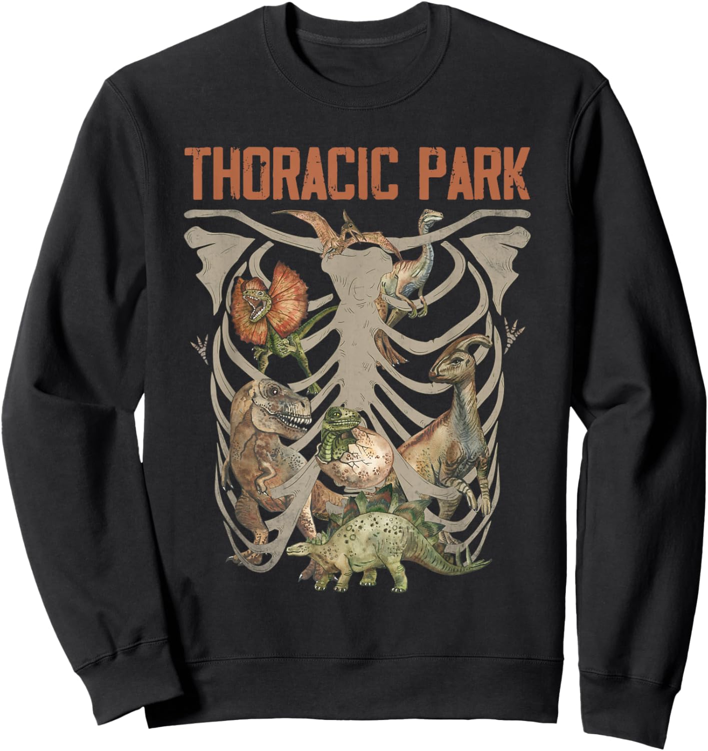 Retro Thoracic Musculoskeletal Park Nurse Funny Nurses Weeks Sweatshirt - Sweatshirt | Black