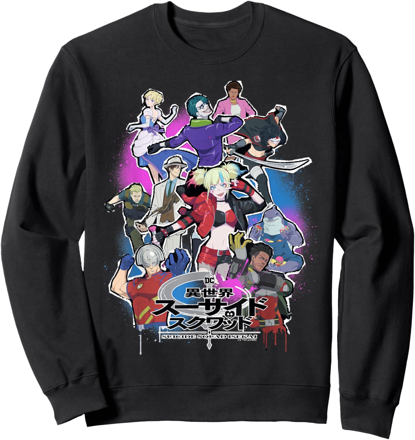 Suicide Squad Isekai Poster Sweatshirt - Sweatshirt | Black