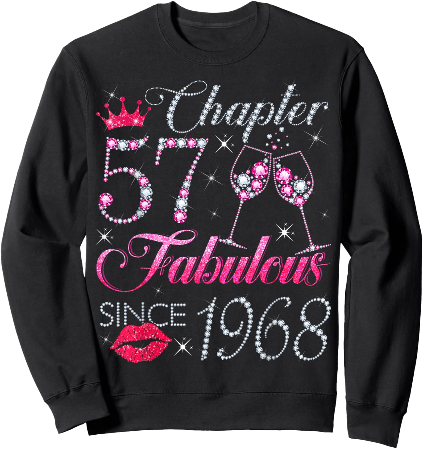 Chapter 57 Fabulous Since 1968 57Th Birthday Gift Sweatshirt - Sweatshirt | Black