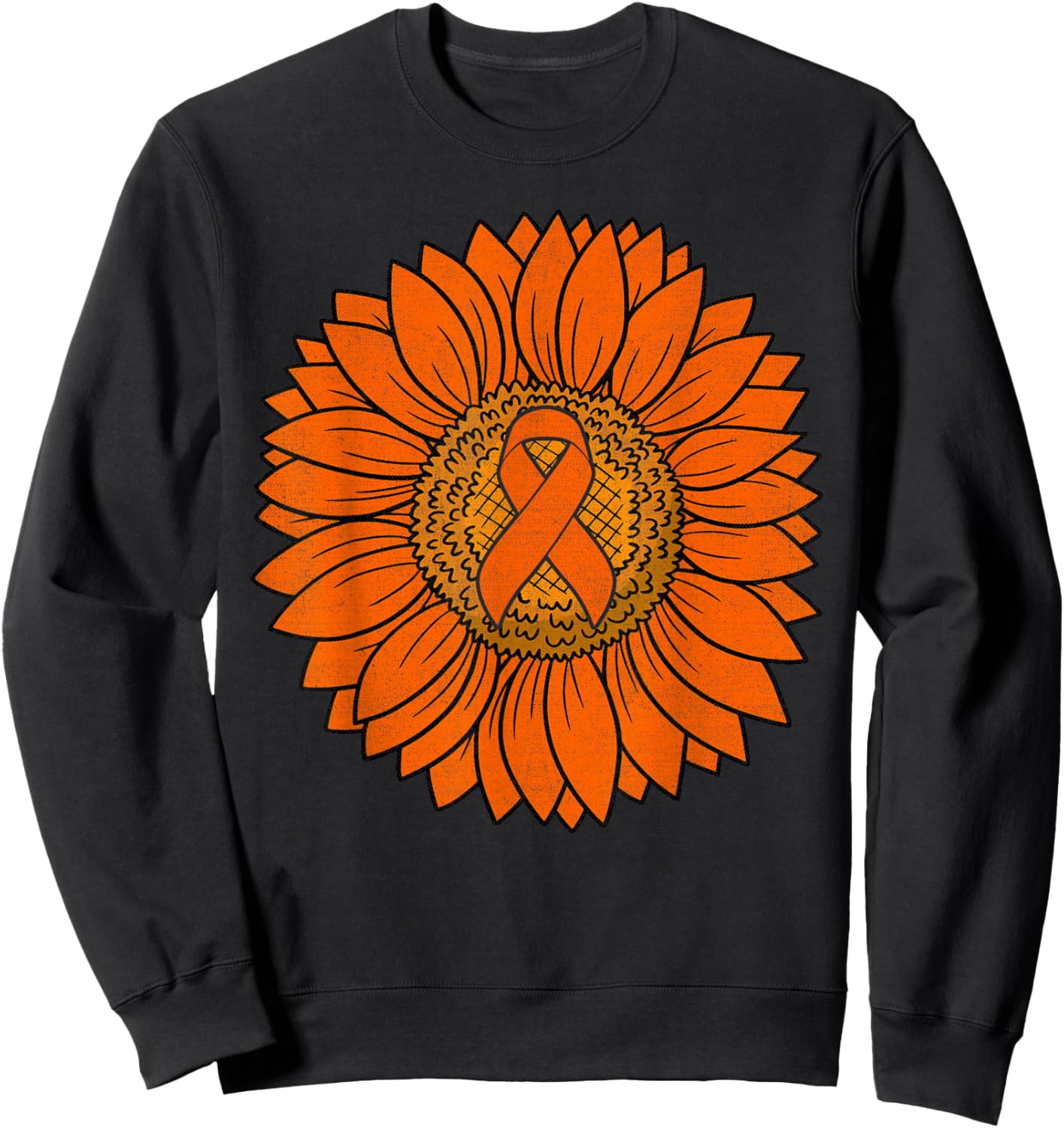Leukemia Cancer Awareness Sunflower Women Leukemia Fighter Sweatshirt - Sweatshirt | Black