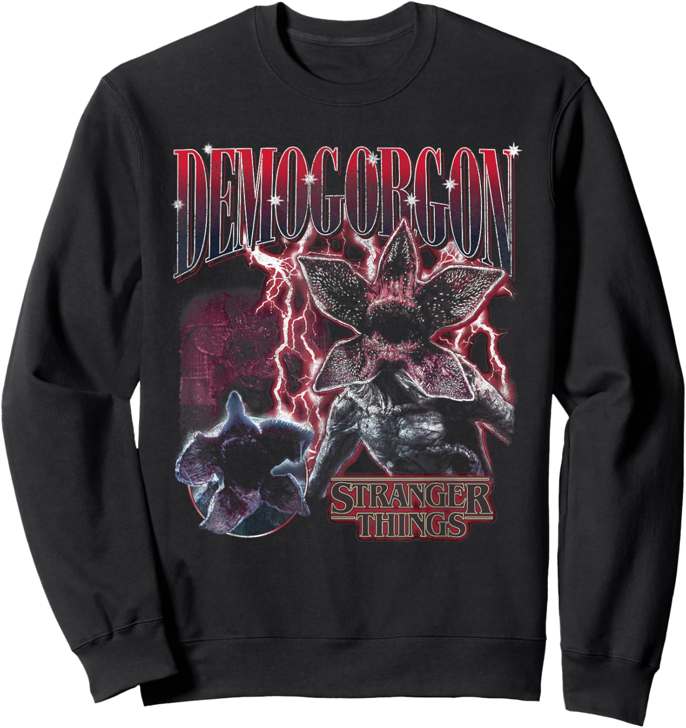 Stranger Things Demogorgon Homage Officially Licensed Sweatshirt - Sweatshirt | Black