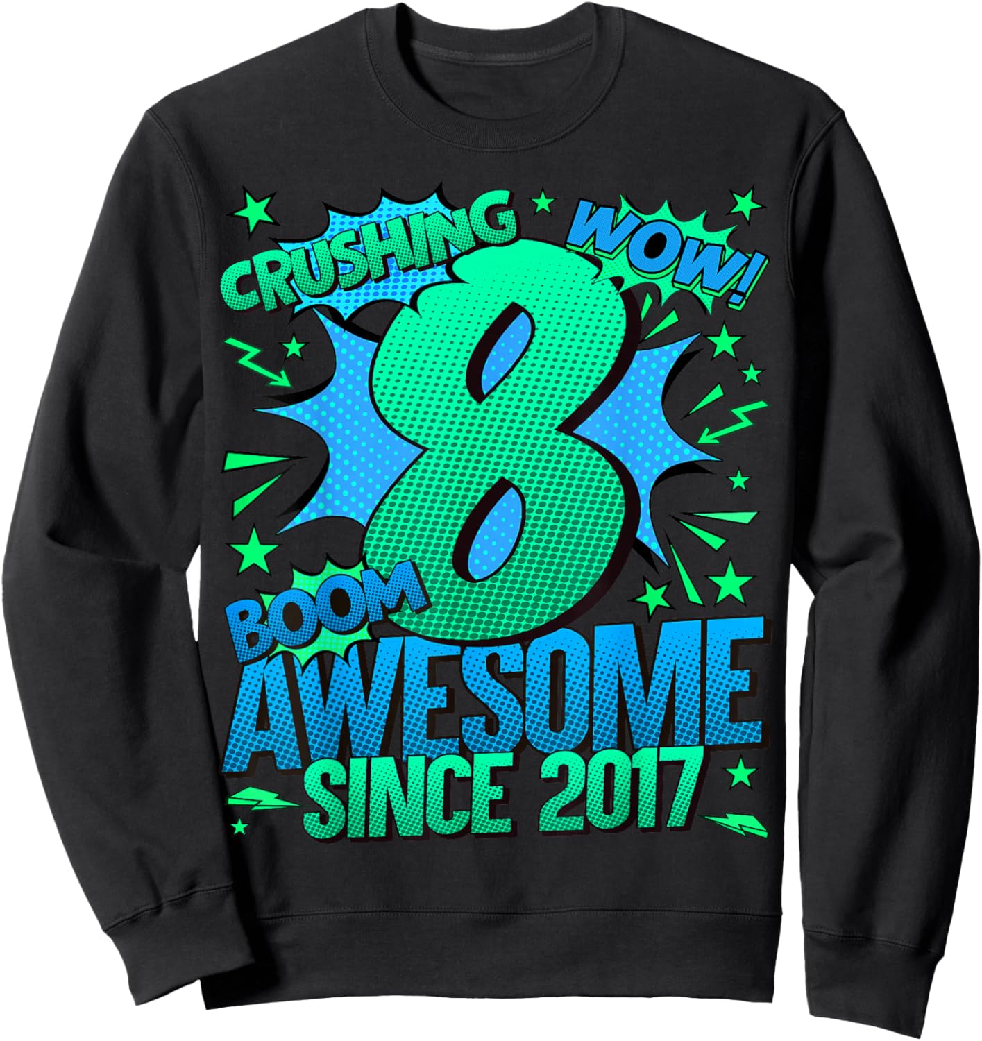8 Year Old Gifts For Boys 8th Birthday Boy 8 Year Old Boy Sweatshirt - Sweatshirt | Black