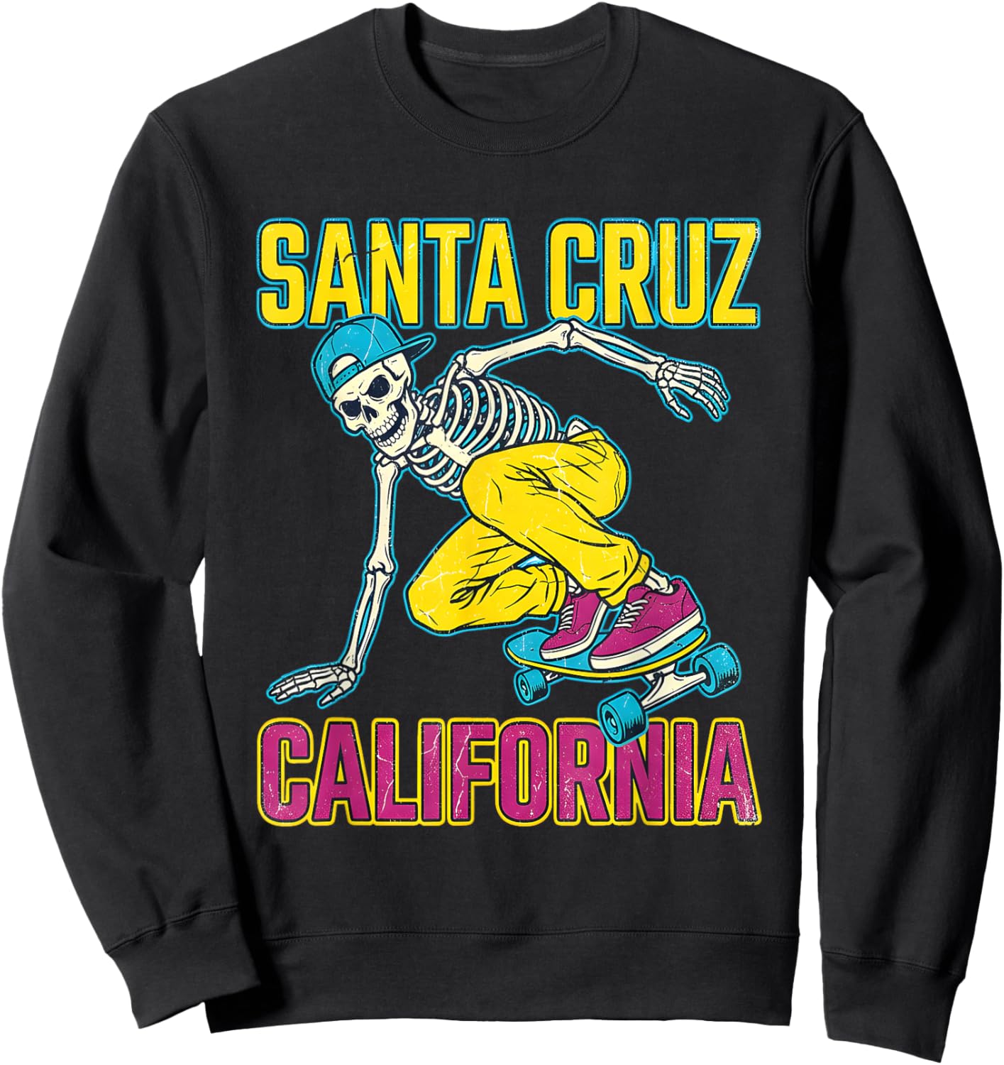 Retro Santa Cruz Clothing Kids Skaters Girls Y2K Sweatshirt - Sweatshirt | Black