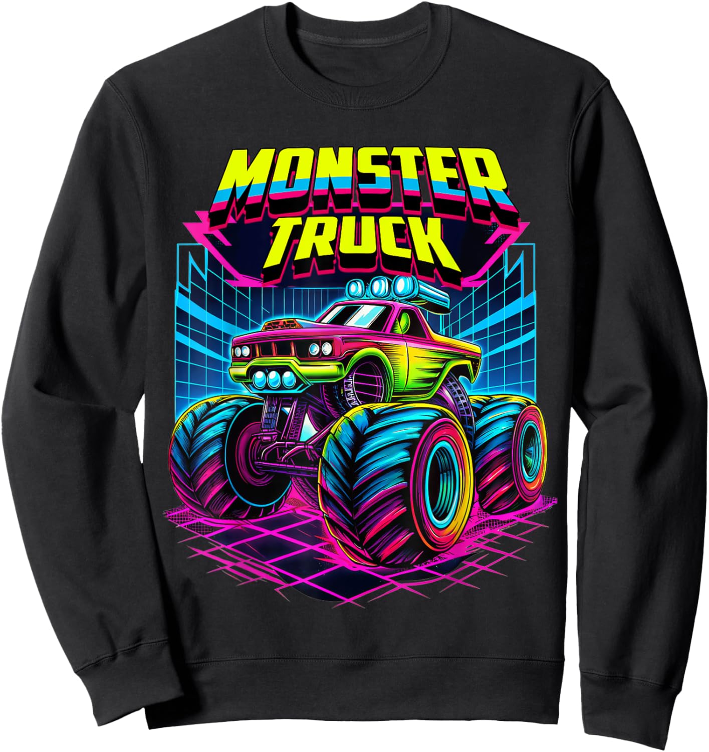 Monster Truck Are My Jam For Toddlers Kids Adults Truck Lovers Sweatshirt - Sweatshirt | Black