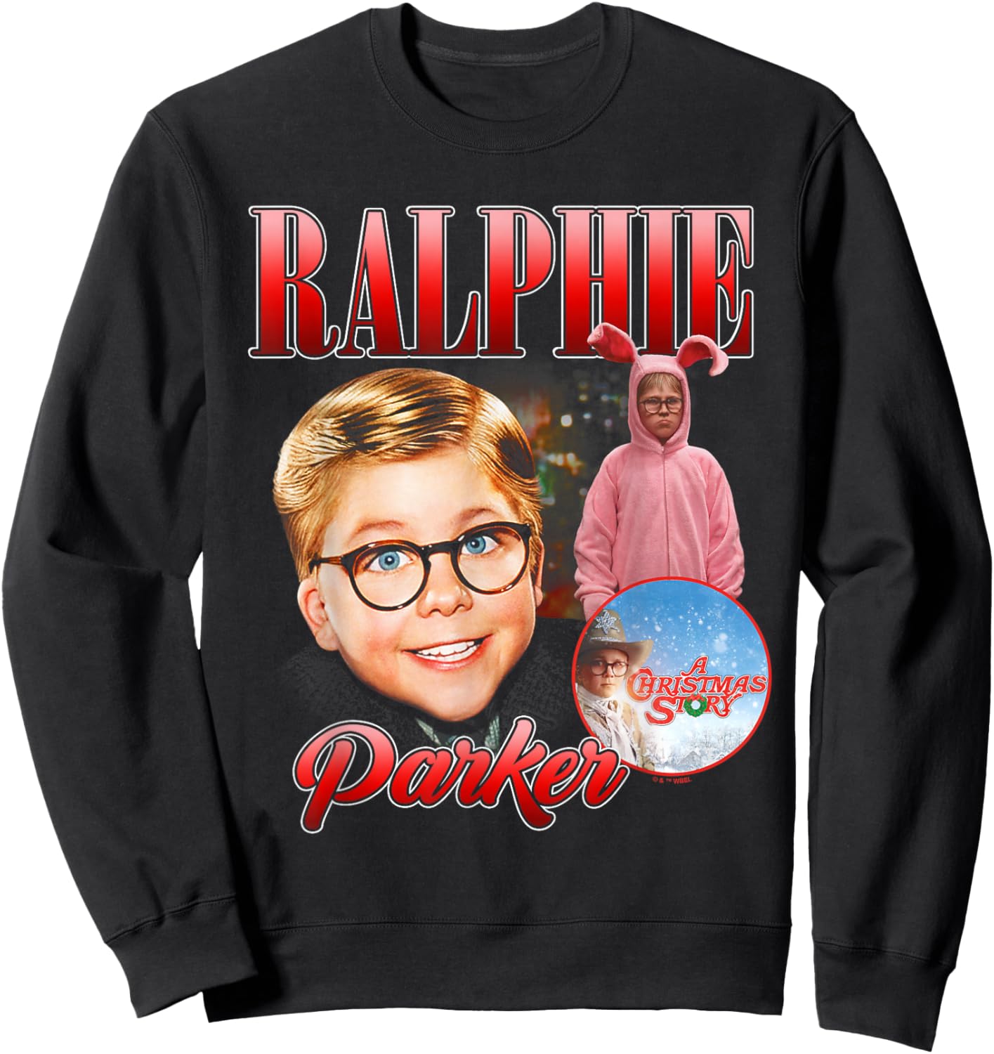 A Christmas Story Ralphie Collage Sweatshirt - Sweatshirt | Black