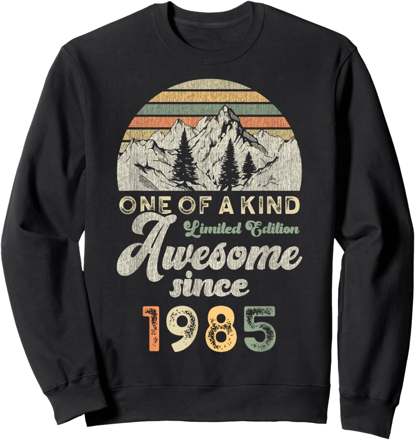 Awesome Since 1985 Birthday 40 Years Mountains Sweatshirt - Sweatshirt | Black