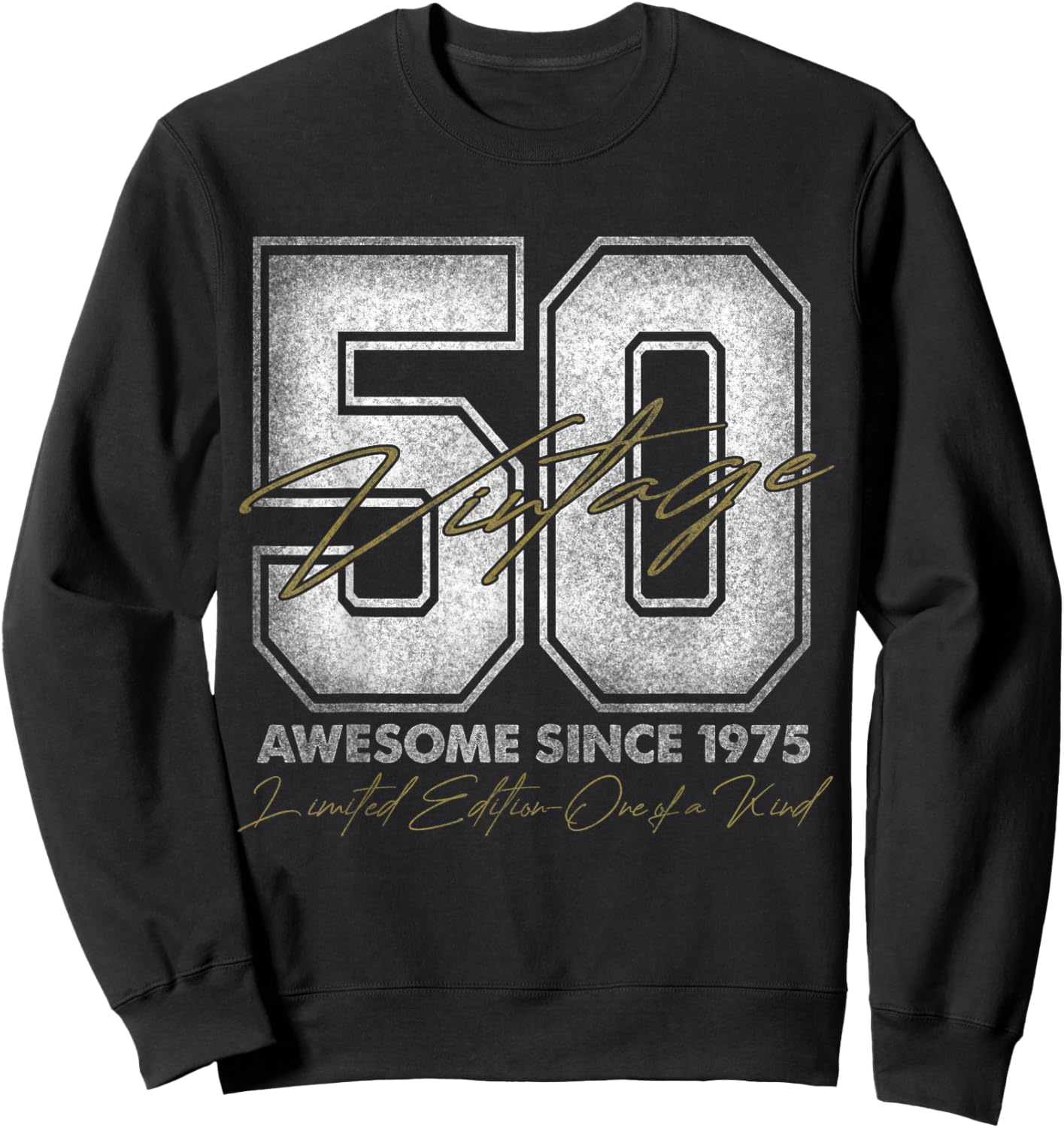 50 Year Old Gifts Vintage 1975 Limited Edition 50th Birthday Sweatshirt - Sweatshirt | Black