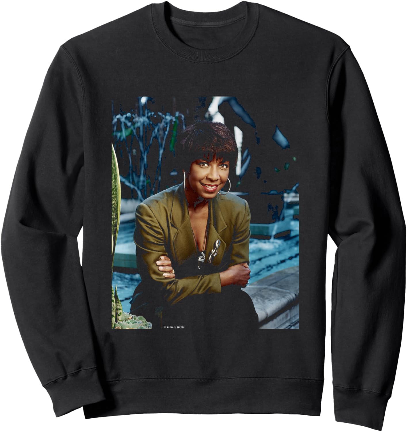 Unforgettable Natalie Cole NAT King Cole Michael Grecco Sweatshirt - Sweatshirt | Black