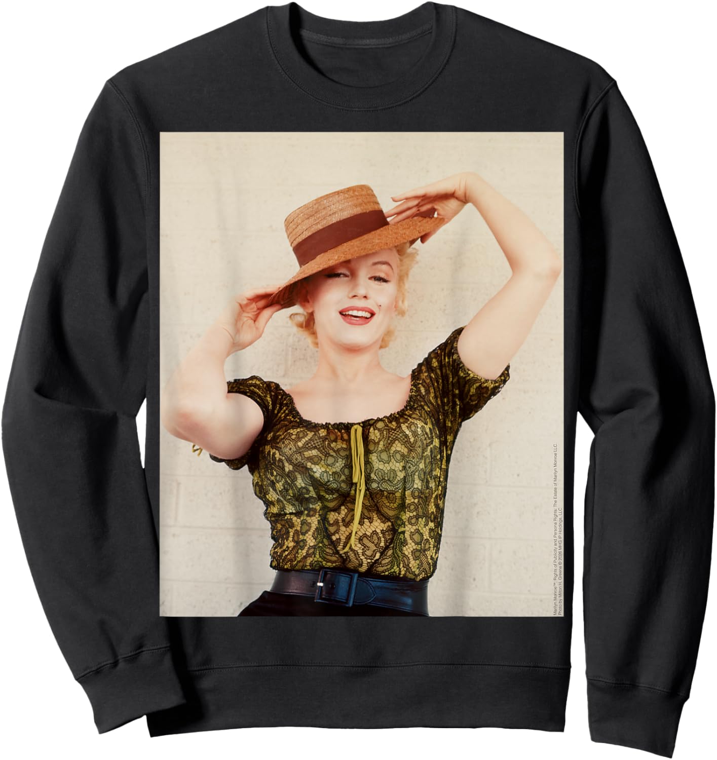 Backlot Session Hat Color Portrait by Milton H Greene Sweatshirt - Sweatshirt | Black