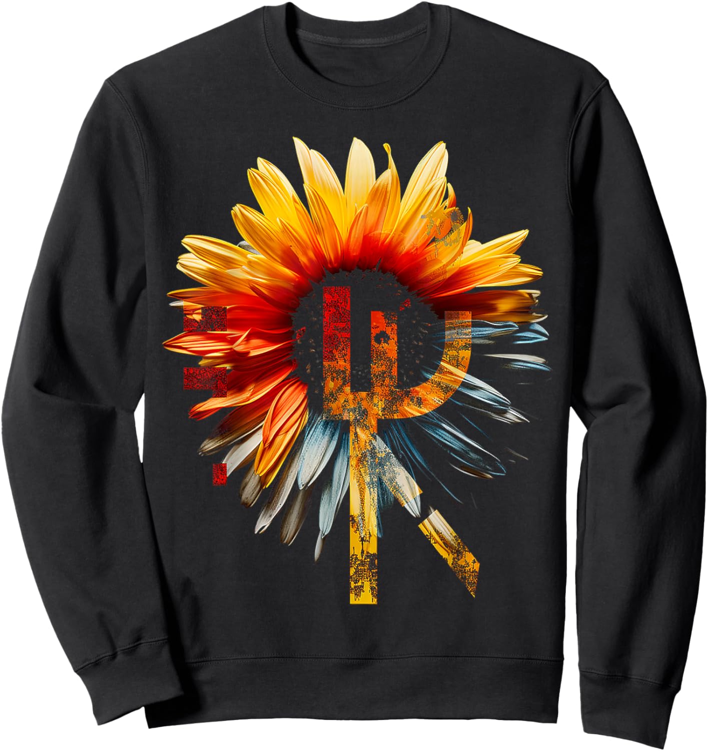 Blumenmalerei Motiv Kunst Kunst Blume Sweatshirt - Sweatshirt | Black