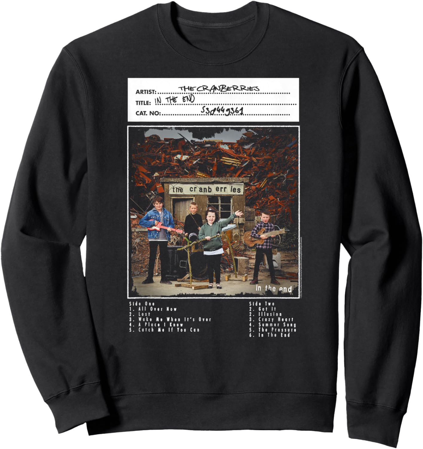The Cranberries In the End Vinyl Handwritten Vintage Band Sweatshirt - Sweatshirt | Black