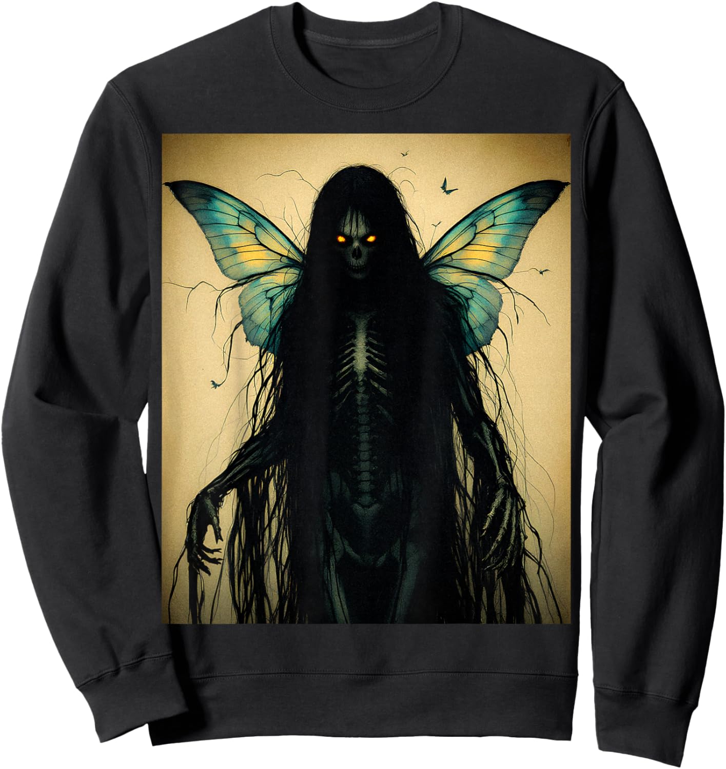 Ethereal Fairy Gothic Dark Art Aesthetic Grunge Horror Sweatshirt - Sweatshirt | Black