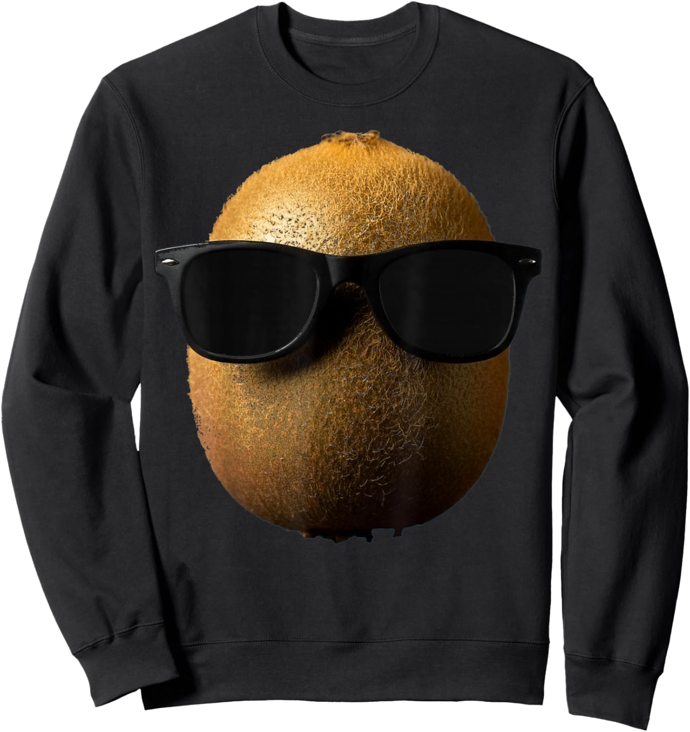 Cool Kiwi Wearing Sunglasses Funny Fruit Sweatshirt - Sweatshirt | Black