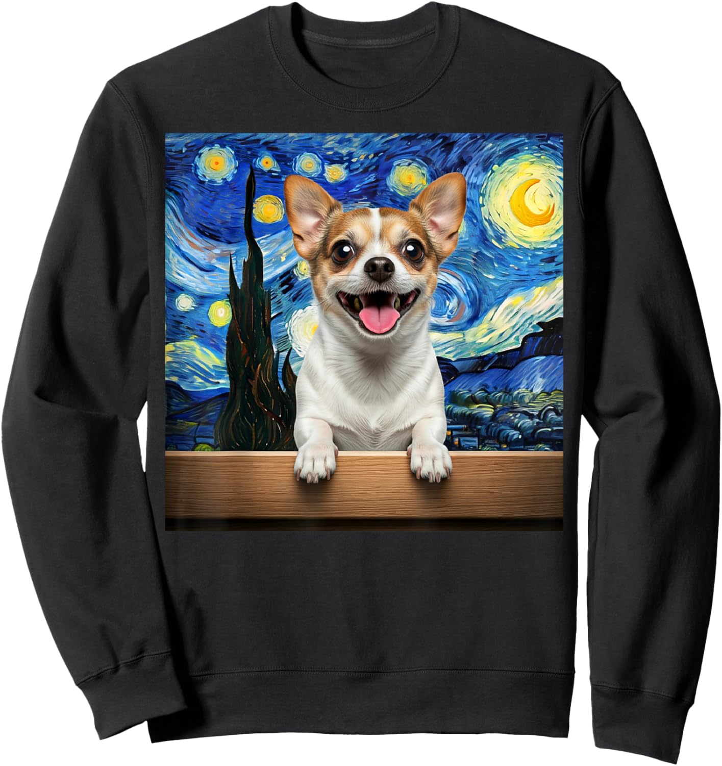 Chiweenie Starry Night Dog Lover Gift Men Women Kids Sweatshirt - Sweatshirt | Black