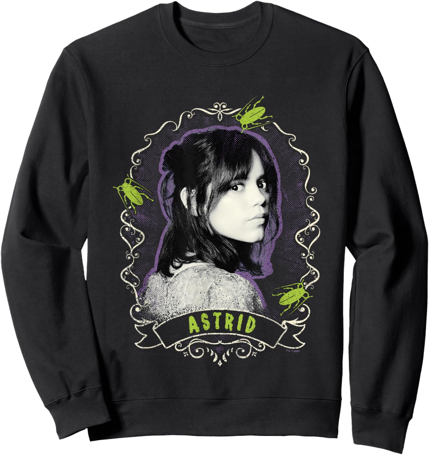 Beetlejuice Beetlejuice Astrid Deetz Face Portrait Vintage Sweatshirt - Sweatshirt | Black