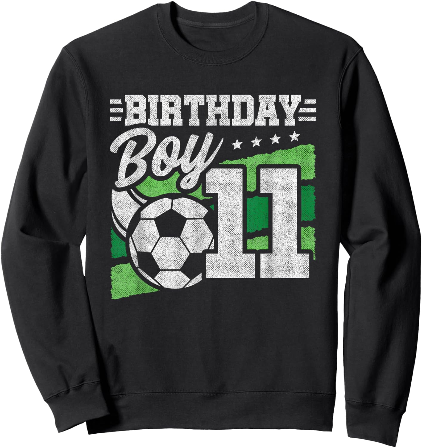 11 Year Old Soccer Birthday - Boys 11th Birthday Soccer Sweatshirt - Sweatshirt | Black