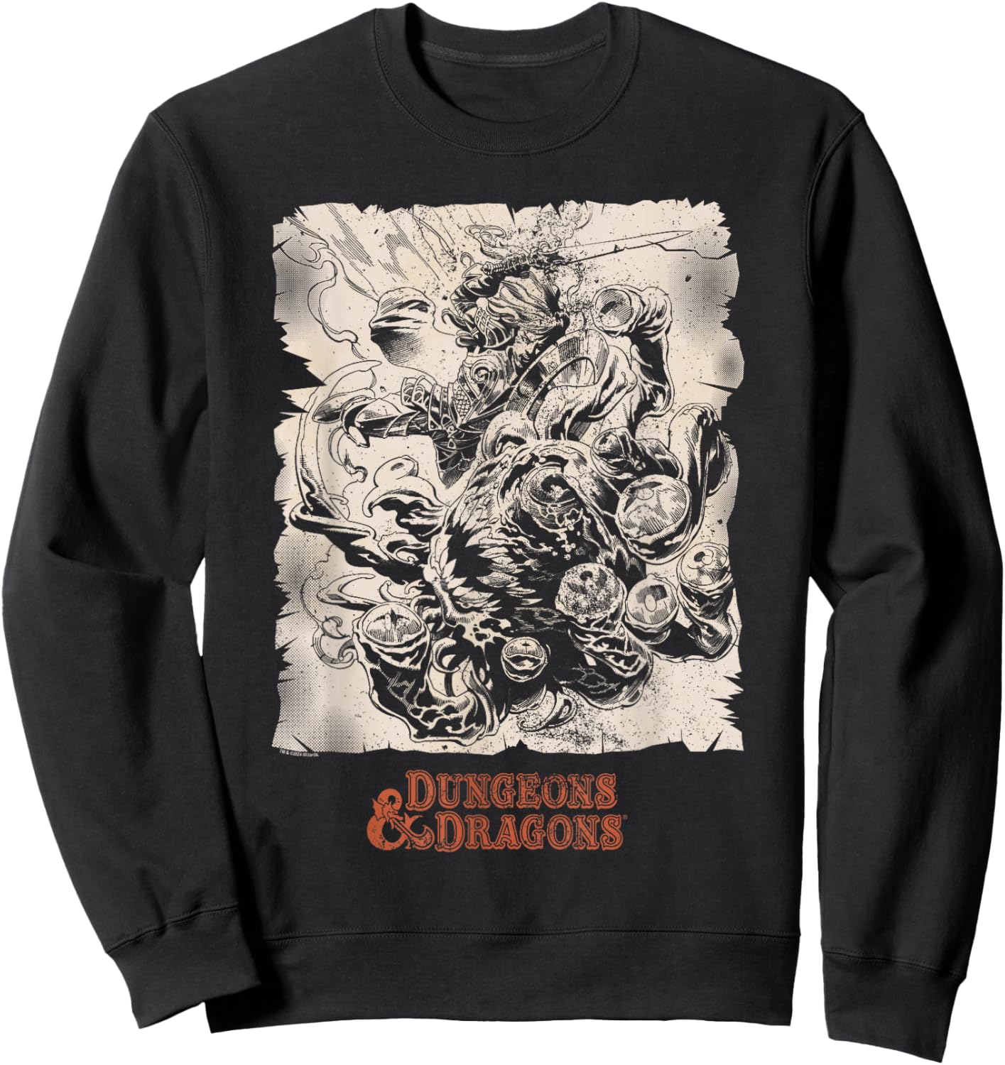 Dungeons & Dragons Retro Beholder Combat Sweatshirt - Sweatshirt | Black