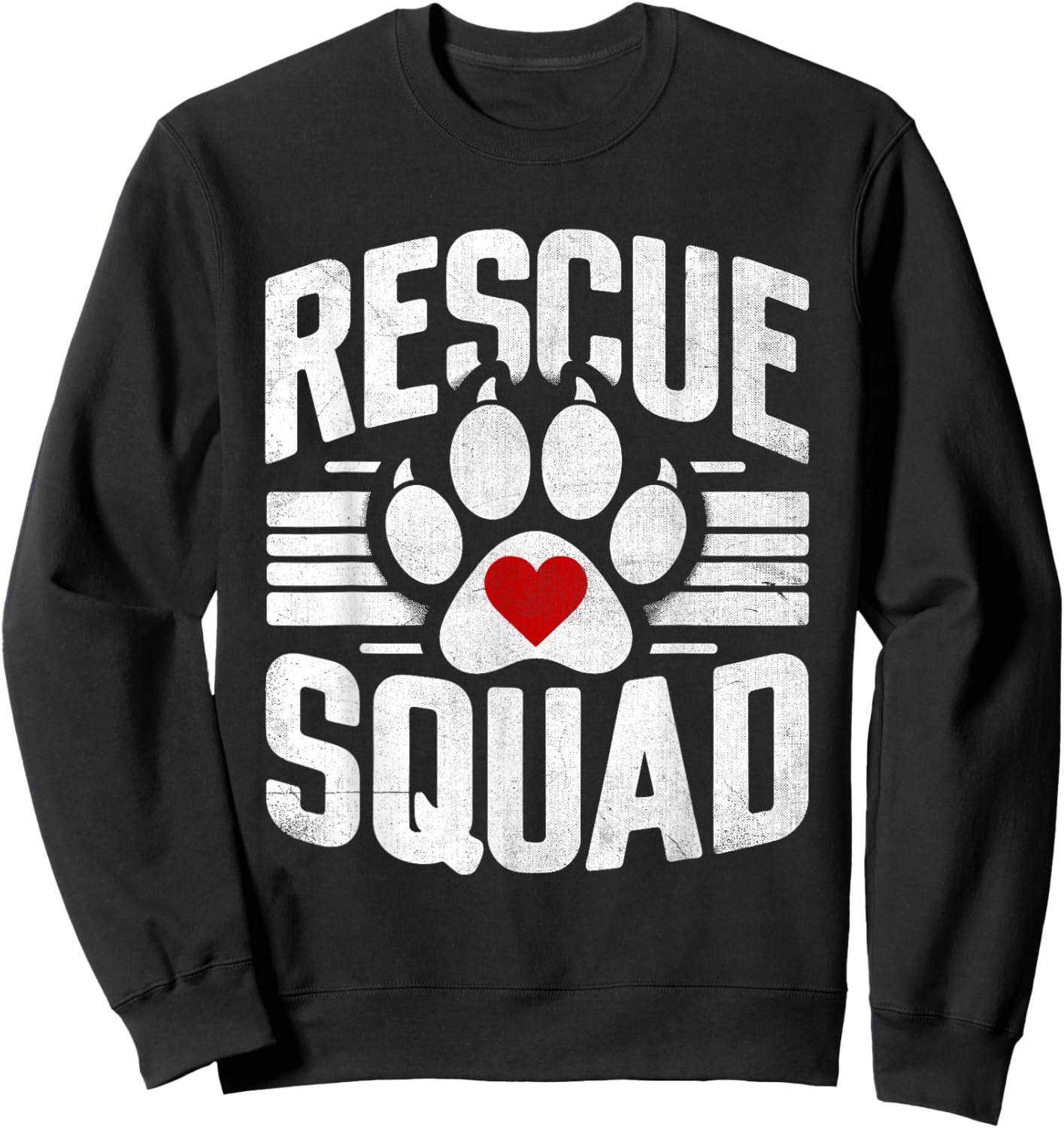 Rescue Squad Animal Rescuer Pet Adoption Sweatshirt - Sweatshirt | Black