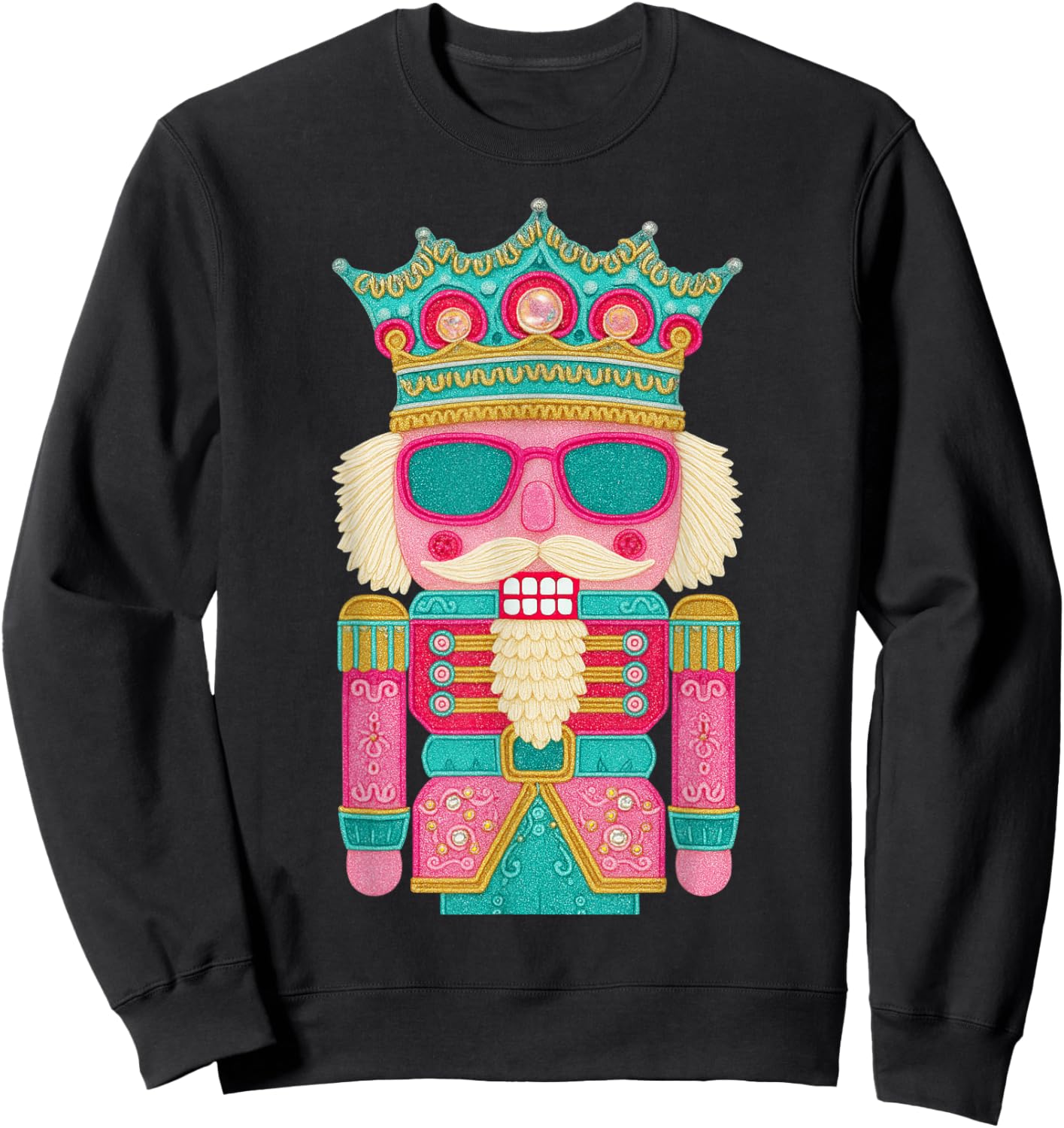 Pink Nutcracker Squad Pink Christmas Ballet Xmas Women Kids Sweatshirt - Sweatshirt | Black