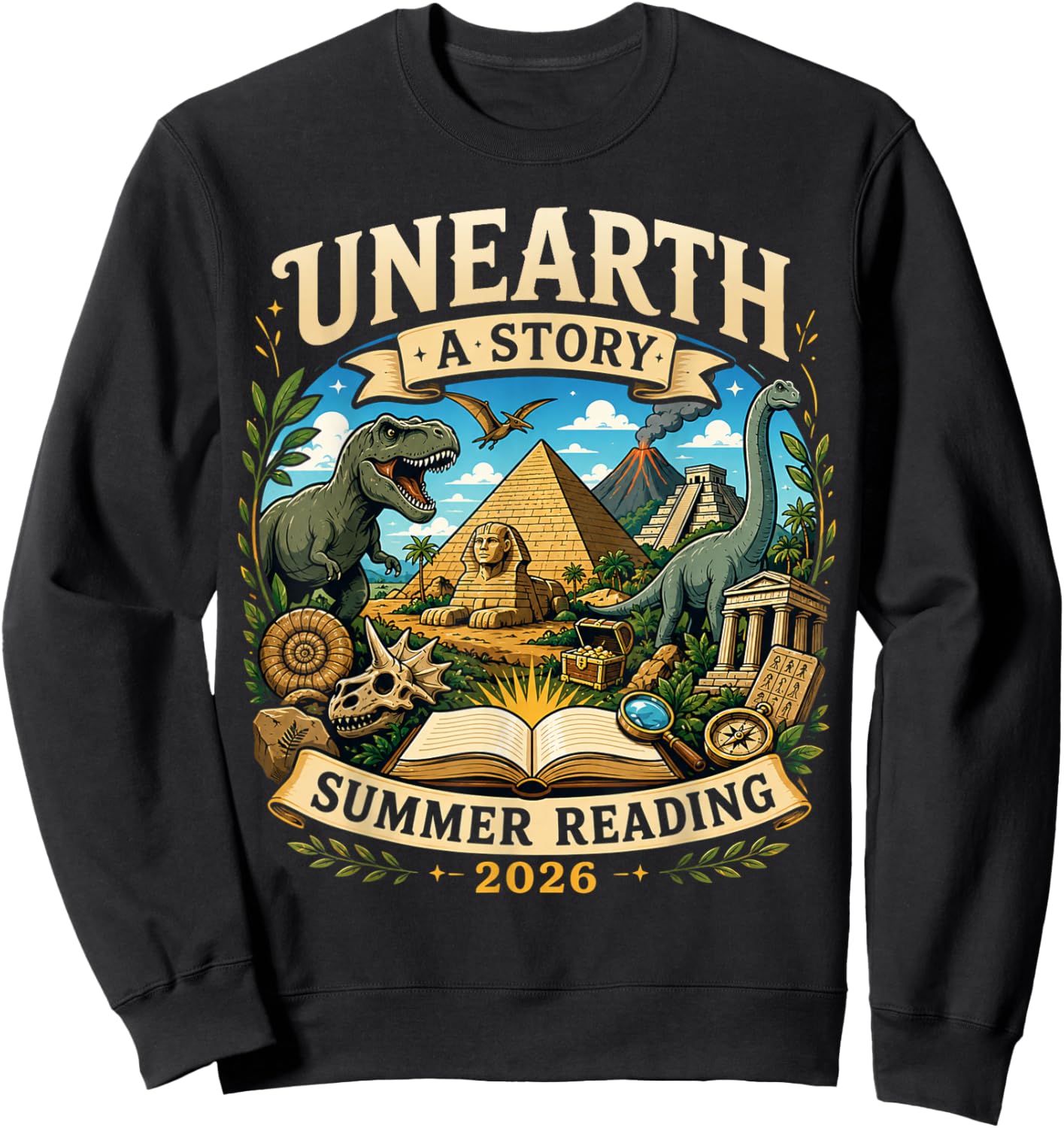 Unearth A Story Summer Reading 2026 Sweatshirt - Sweatshirt | Black