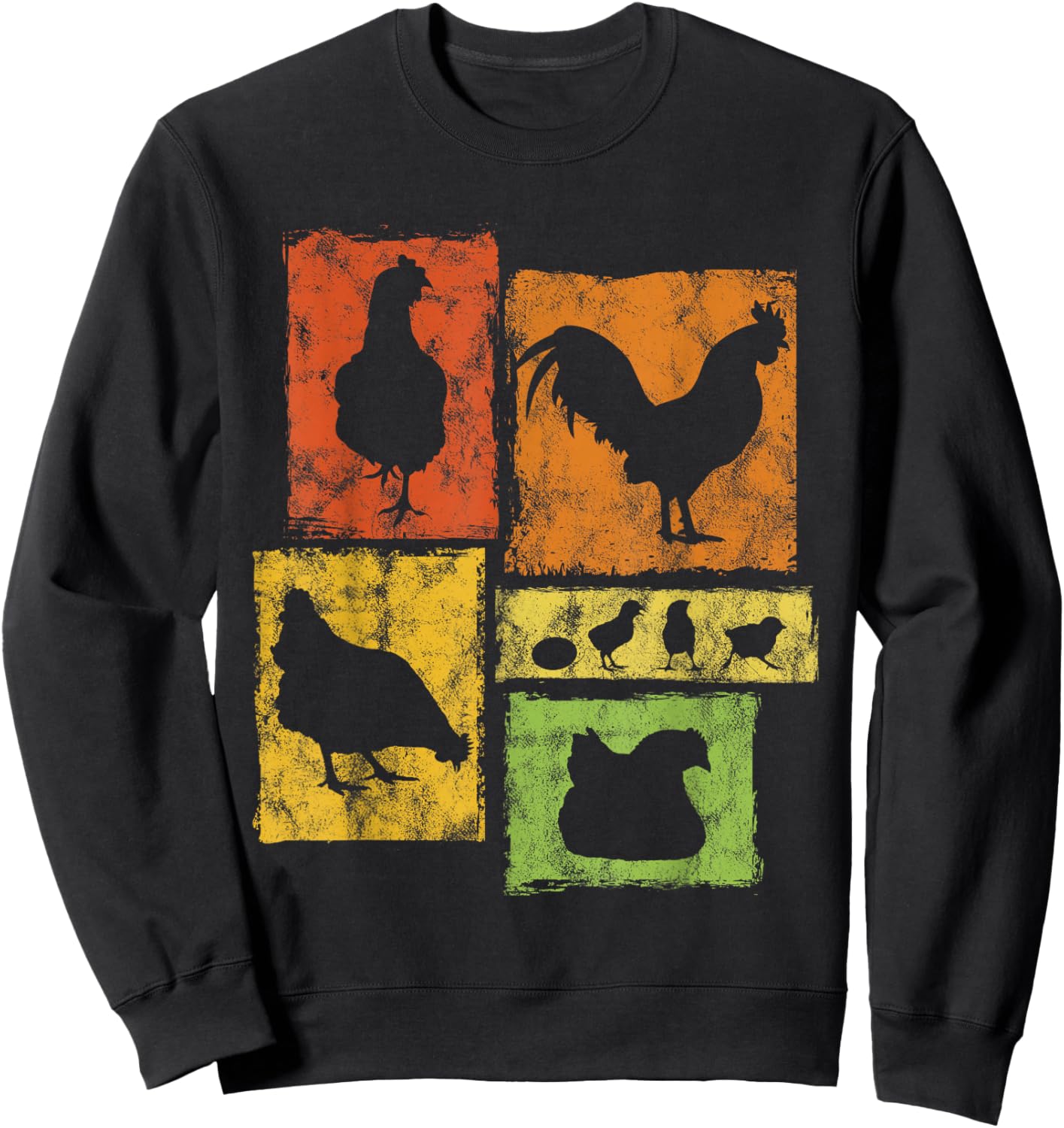 Funny Chicken Farmer Graphic I Love Chickens Men Women Kids Sweatshirt - Sweatshirt | Black