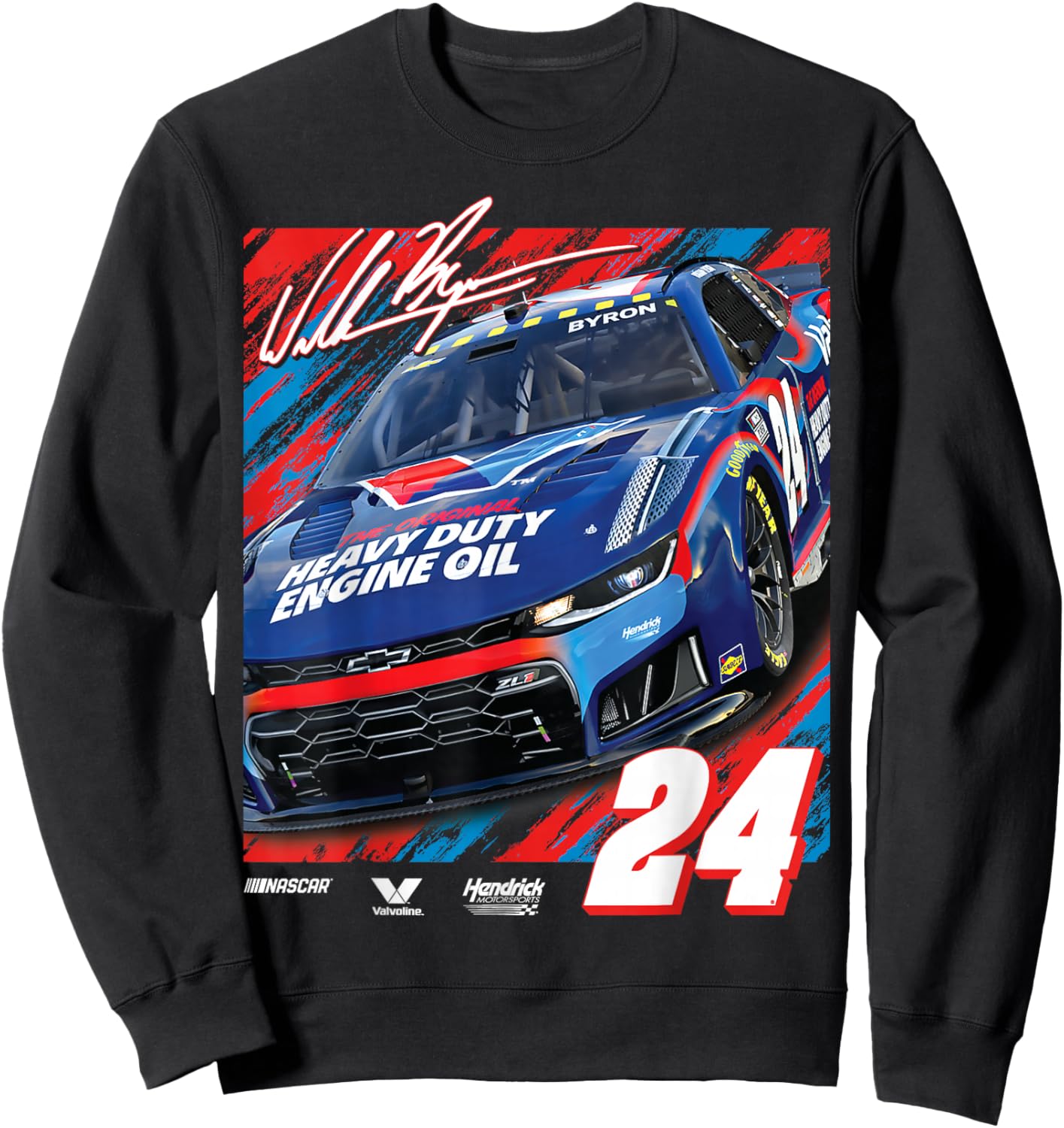 NASCAR - William Byron - Valvoline Full Throttle Sweatshirt - Sweatshirt | Black
