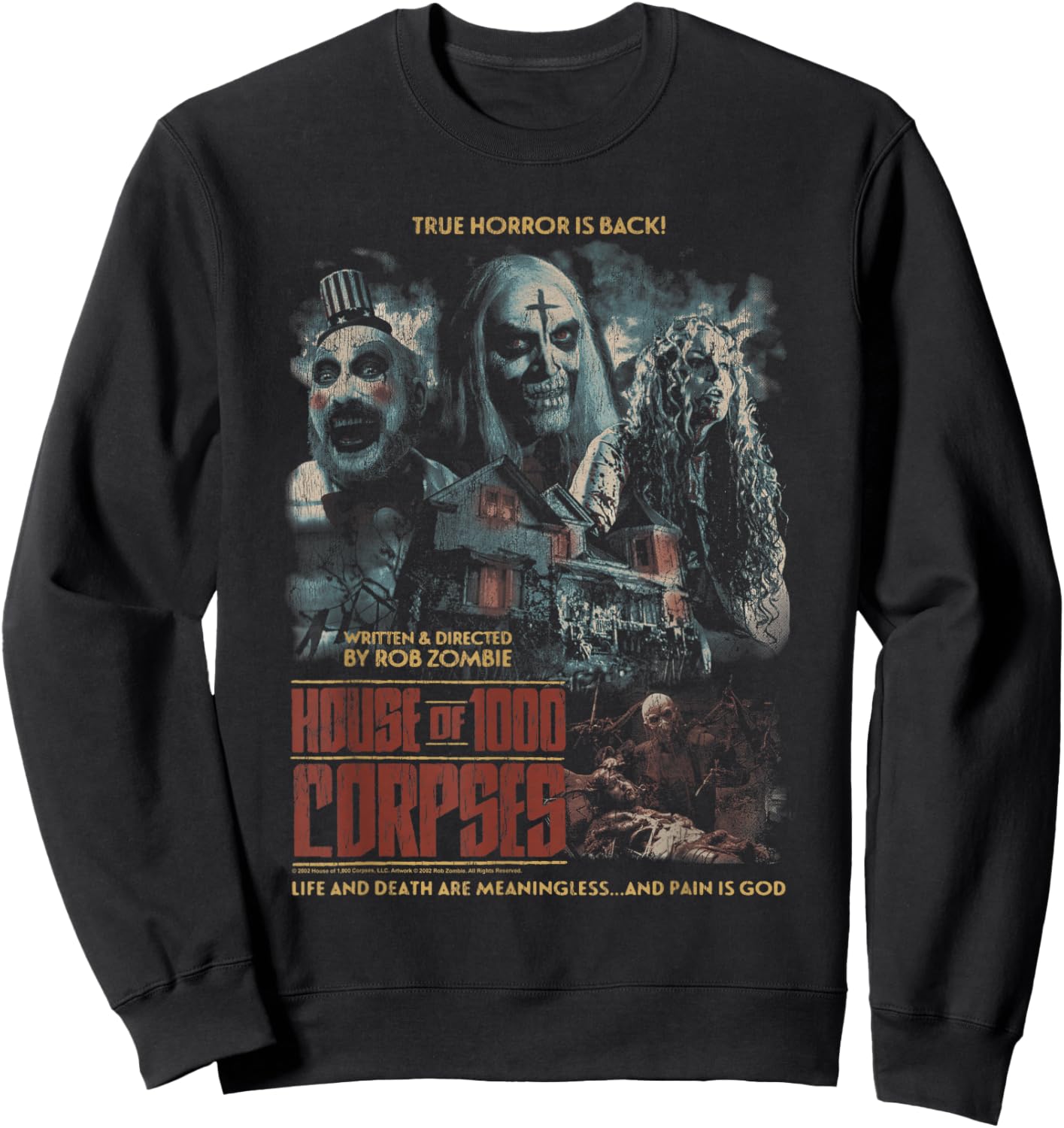 Rob Zombie Collage Poster Horror Movie Sweatshirt - Sweatshirt | Black